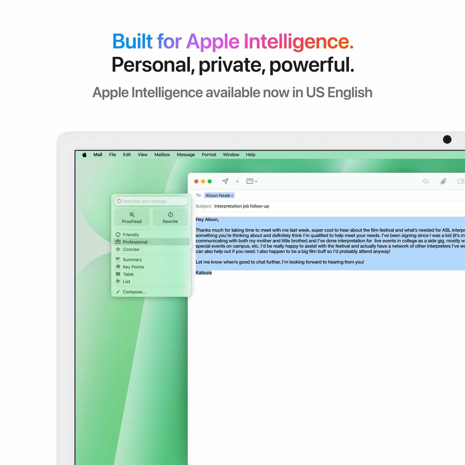 APPLE 24-inch Imac Apple M4 Chip With 10-core Cpu And 10-core Gpu, 16gb, 256gb Ssd - Green MWUY3ZP/A-image 4