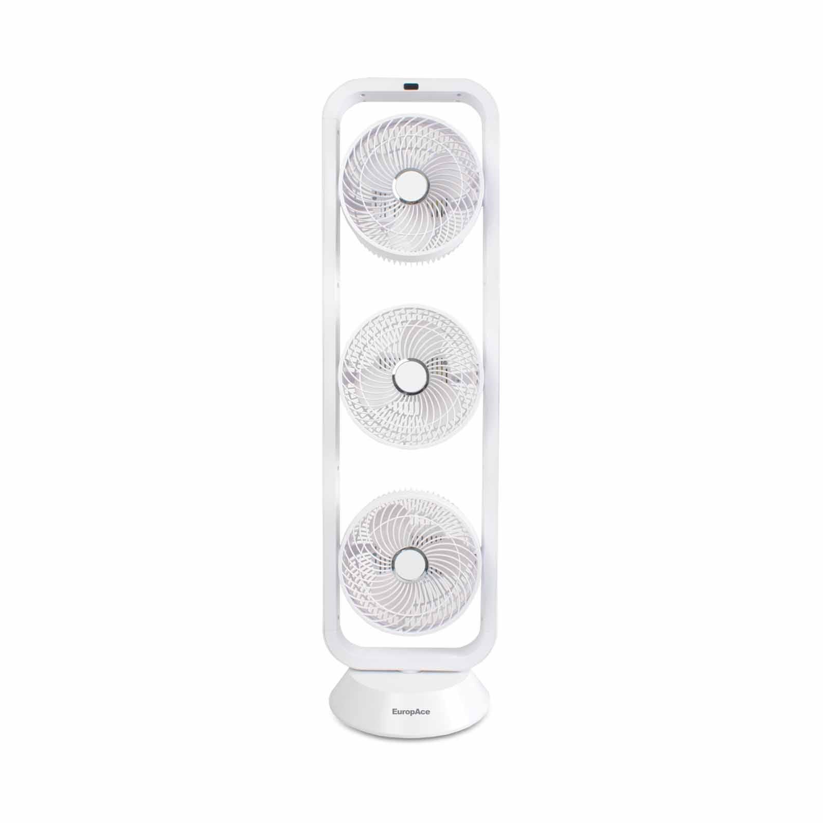 EUROPACE 9 In Trio Oscillating Stand Fan (white) EQQ7931S WHITE-image 1