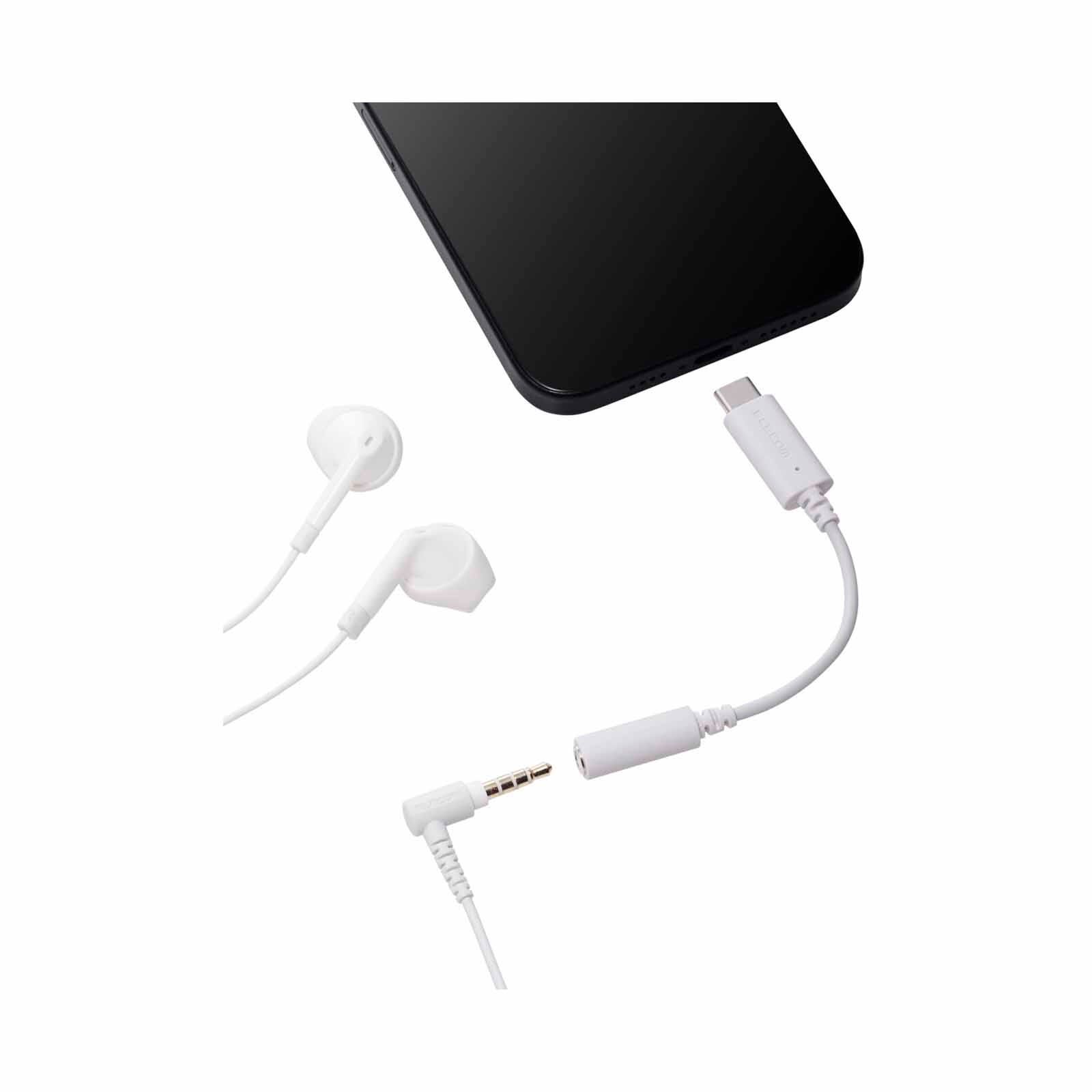ELECOM Usc C To 3.5mm Conversion MPA-C35DWH2-image 3