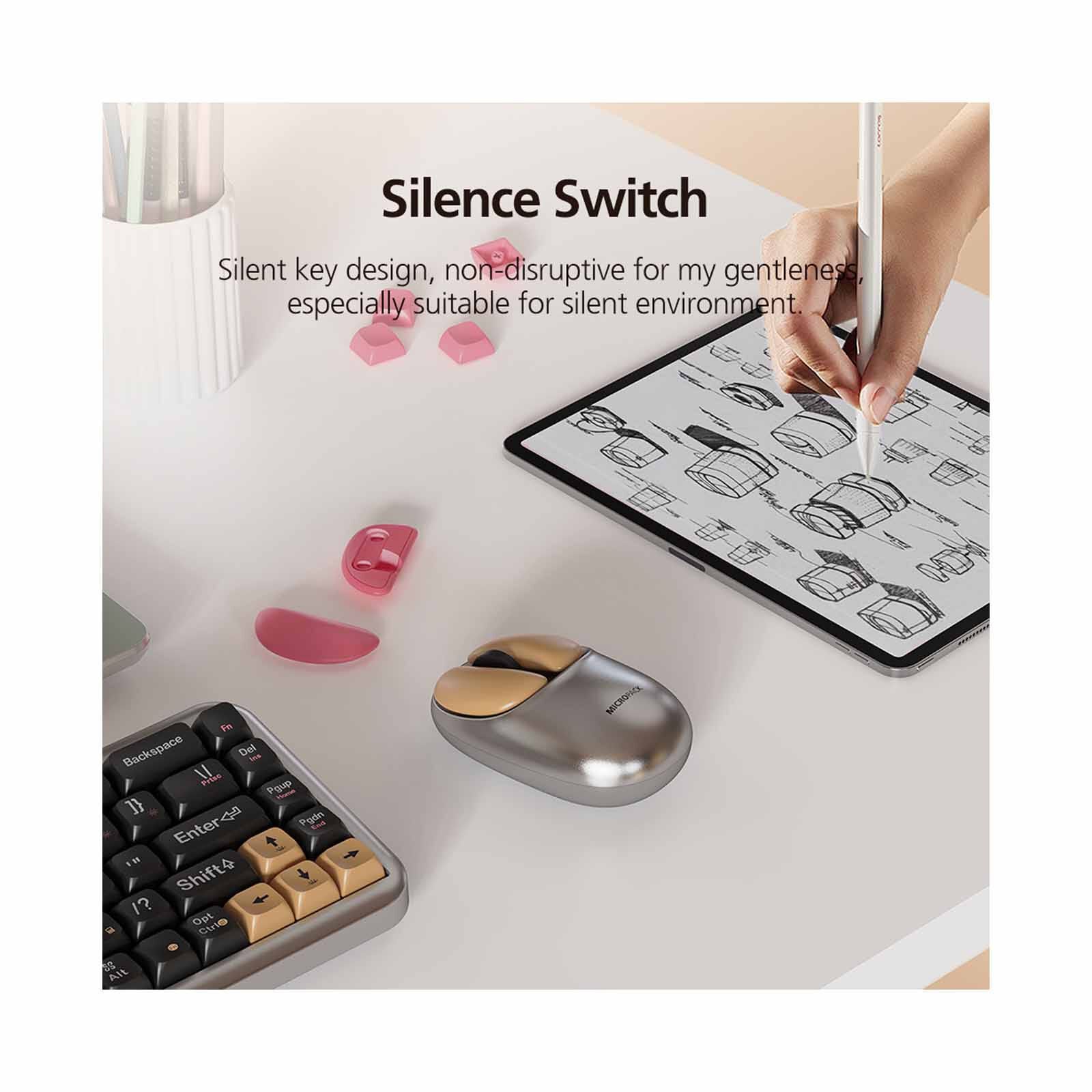 MICROPACK Lifestyle 2.4g + Bluetooth Wireless Mouse - Purple ML-202W-PL-image 5