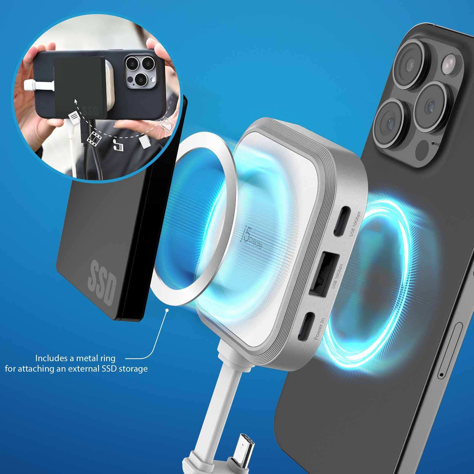 J5CREATE Usb-c Multi-function Hub For Iphone-white JCH168W-image 12