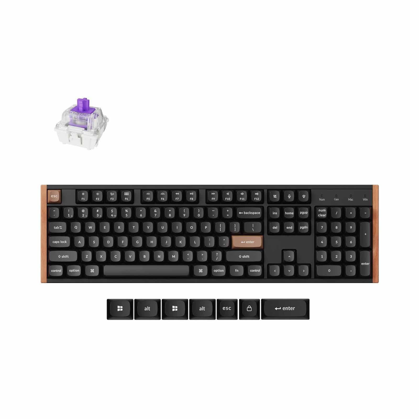 KEYCHRON K10 He Full Size 104 Key, Black Full Assembled, Rgb, Hot-swap, Hall Effect Keyboard - Special Ed. KYCN-K10H-F1