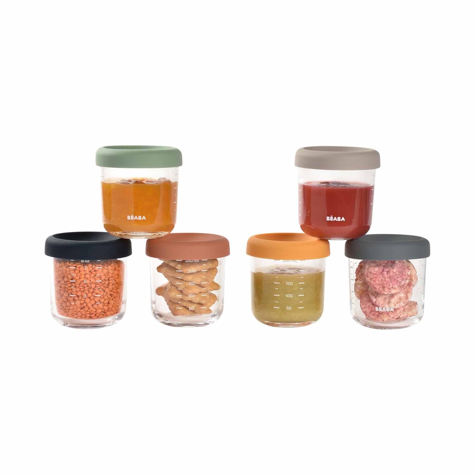 BEABA Jars 250ml 6 Pack (online) GLASS PORTION-image 2