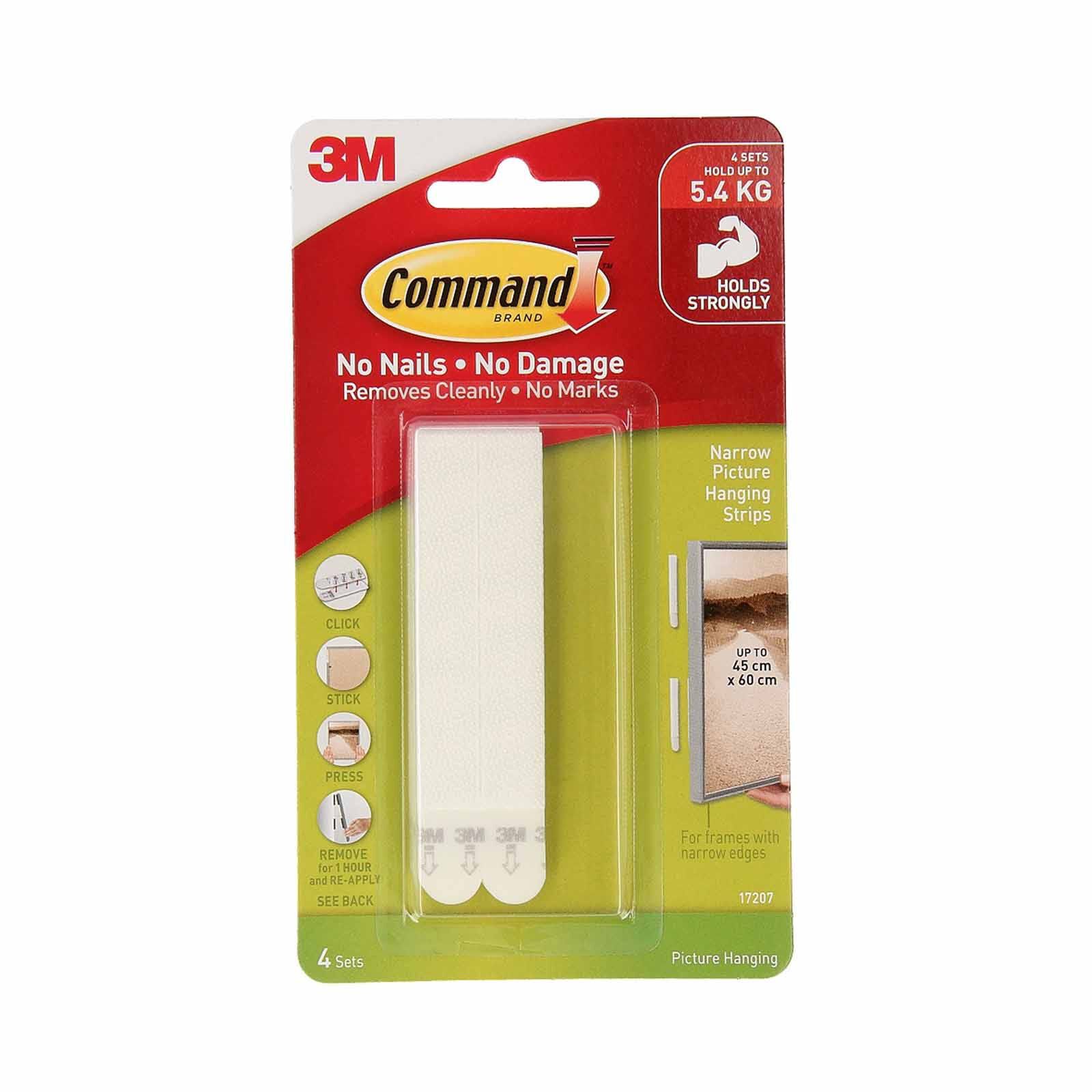 3M COMMAND Narrow White 8strips 17207