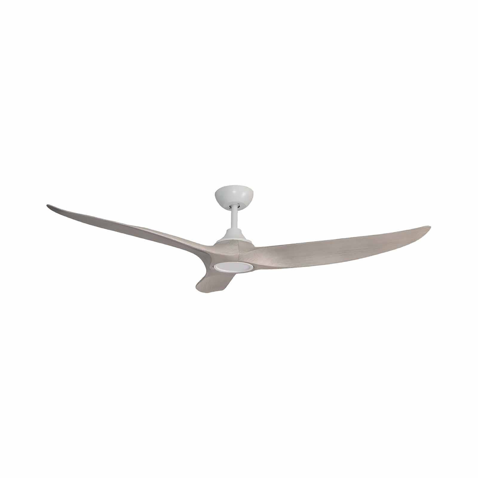 MISTRAL 48 In Dc Ceiling Fan With Wifi- White/wood (3 Blade ) GUST48-WH/WD-image 1