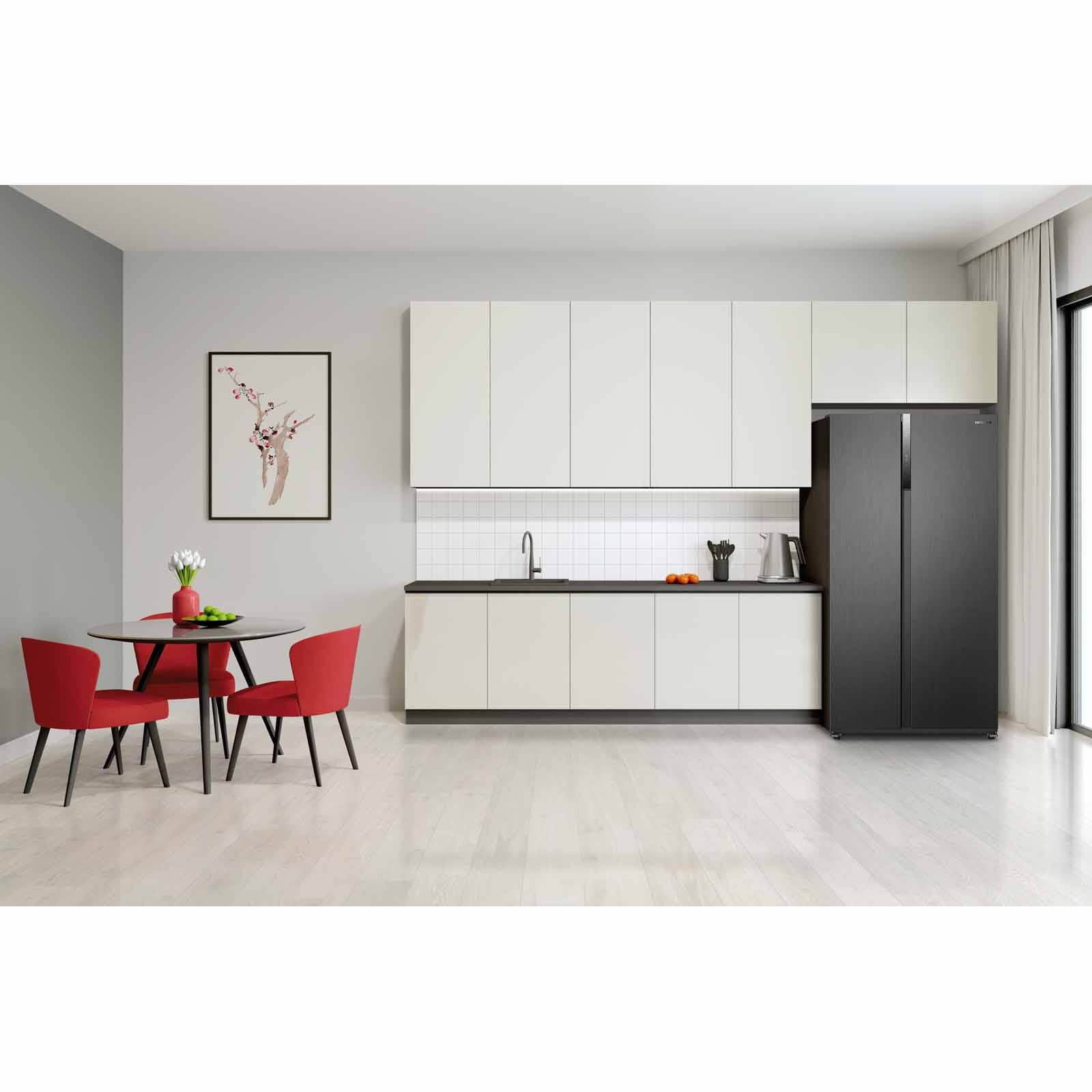 HITACHI Side By Side Door Fridge (525l) - Glass Black HRSN9552DGBSG-image 6