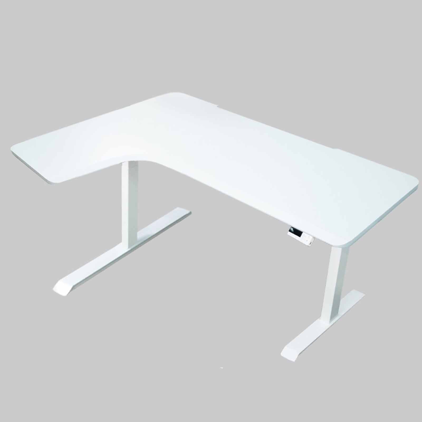 TABLEHOLIC Electric Height Adjustable Table (white) - 160x110cm Left L-DESK-image 1
