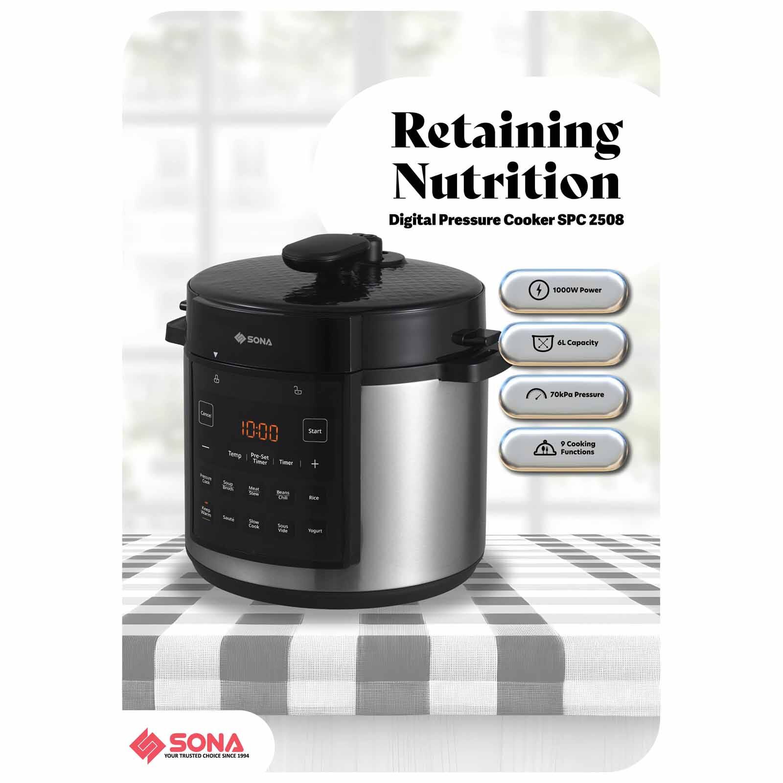 SONA Pressure Cooker (6.0l) SPC2508-image 3
