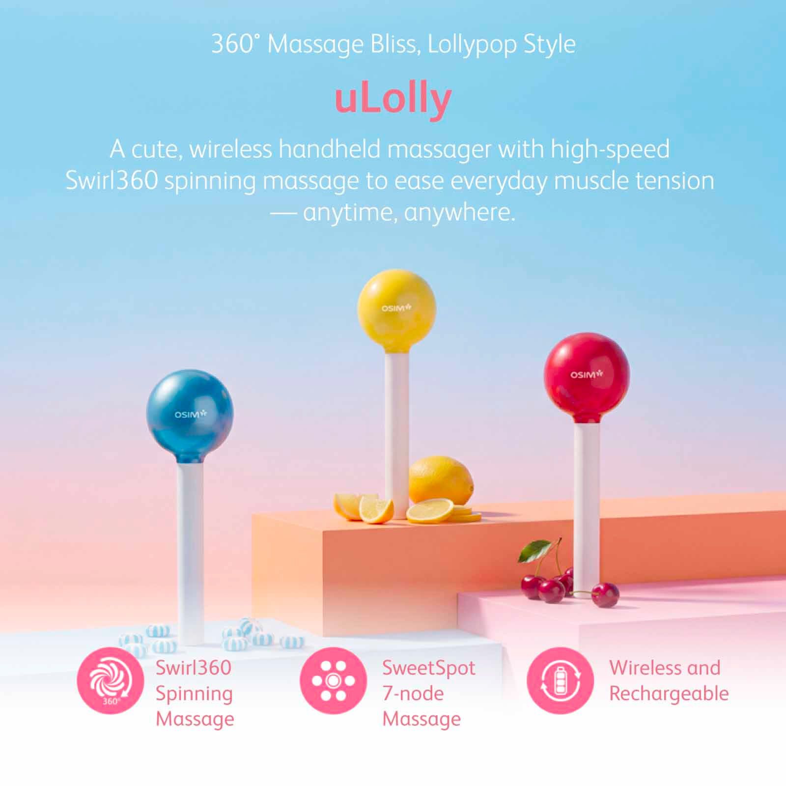OSIM Ulolly Handheld Massager - Cherry OS-2264-RD-image 4