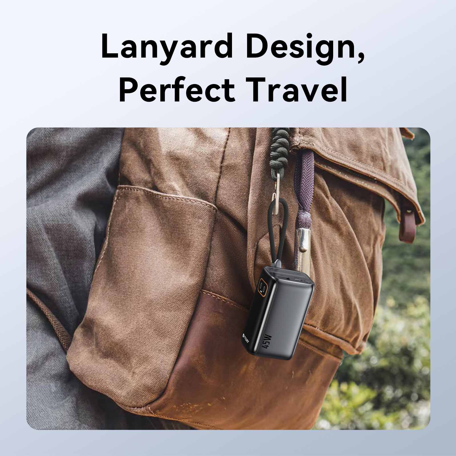 MAZER Powercharge Rlink 10,000mah/pd45w With Built-in Retractable C-cable Powerbank - Blackgrey M-AI-PC45R10-V7-BG-image 8