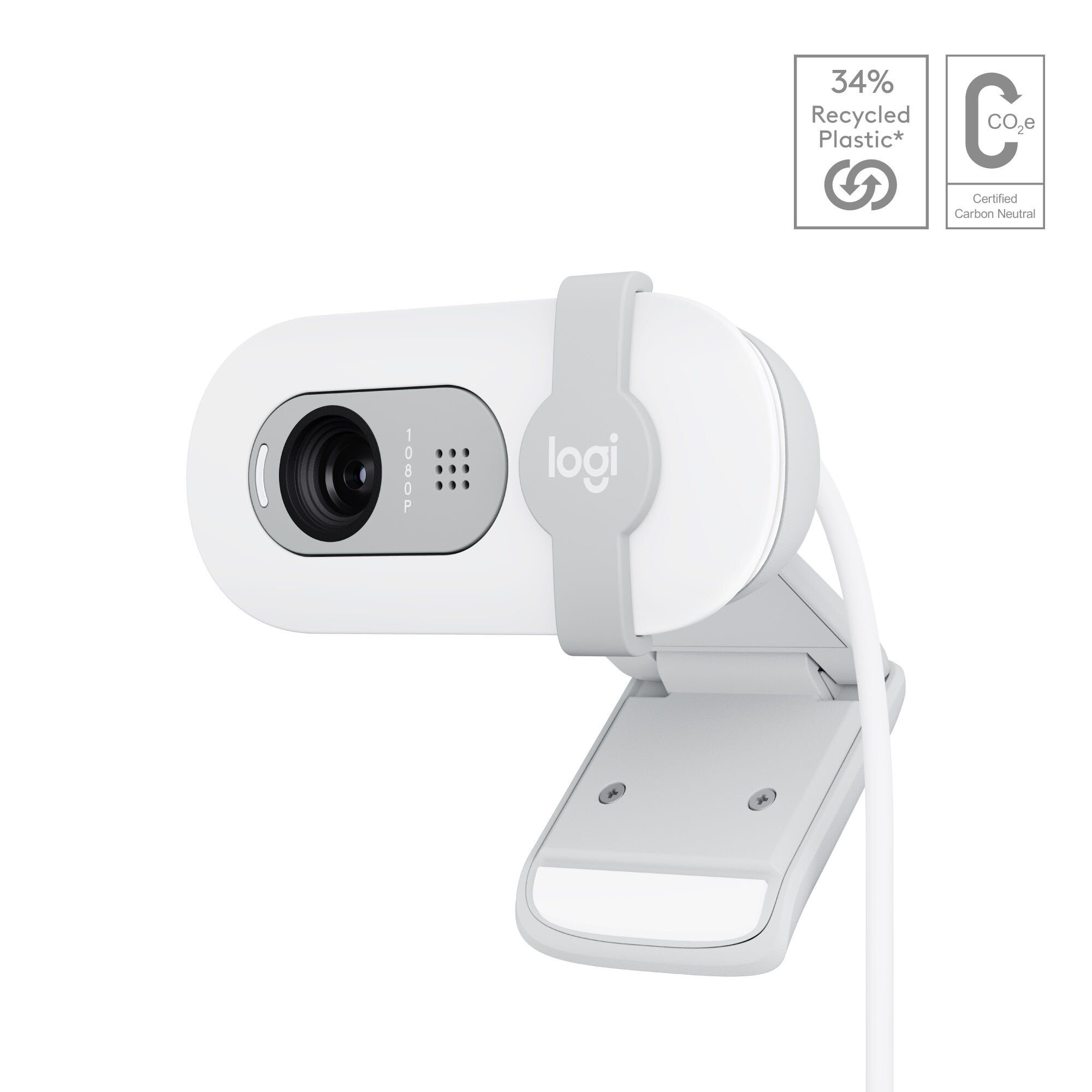 LOGITECH Brio 100 Full Hd Webcam - Off-white (1y) 960-001618-image 1