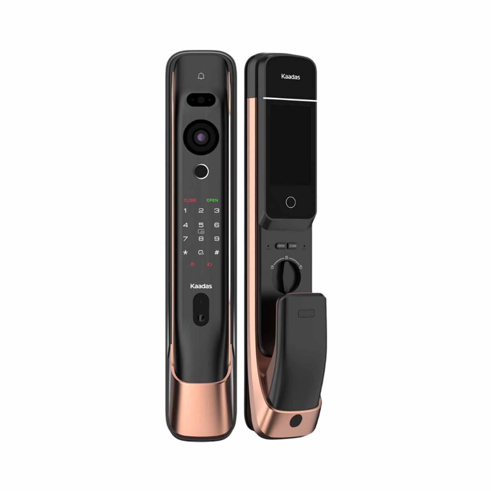 KAADAS Wifi Mortise Door Lock With 3d Face Recognition, Built-in Doorbell & Viewer K20 PRO MAX COPPER-image 1