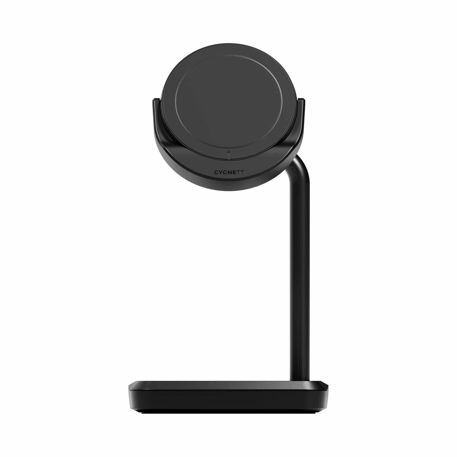 CYGNETT Chargebase 2-in-1 Magnetic Qi2.0 Wireless Charger - Black CY5098BUNCP-image 1