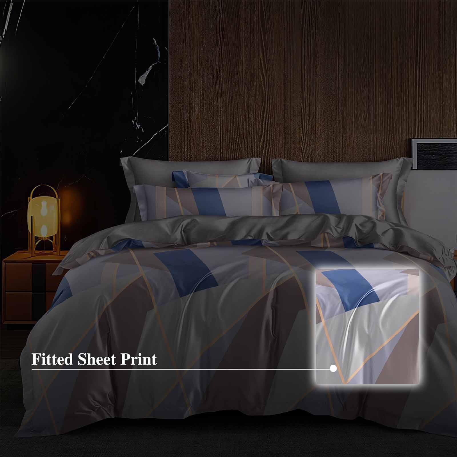 HILLCREST Hillcrest I 988tc Comfylux I Printed I Queen Fitted Sheet Set I Mirage ( Oe ) 7469 - B I Q I FS I MIRAGE-image 2