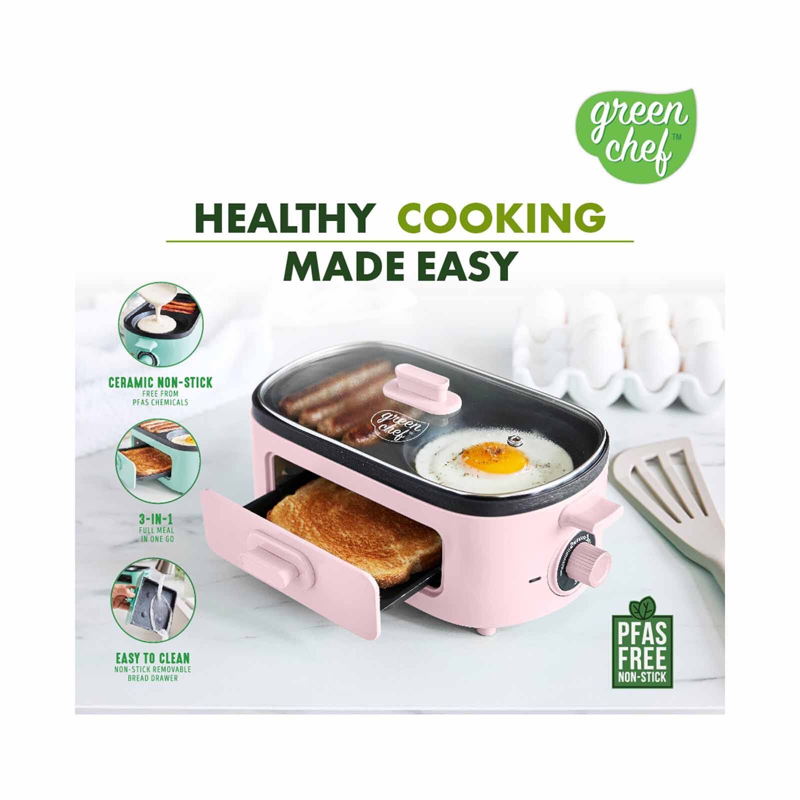 GREENPAN Greenchef 3-in-1 Breakfast Maker &ndash; Pink GCBM047433-image 9