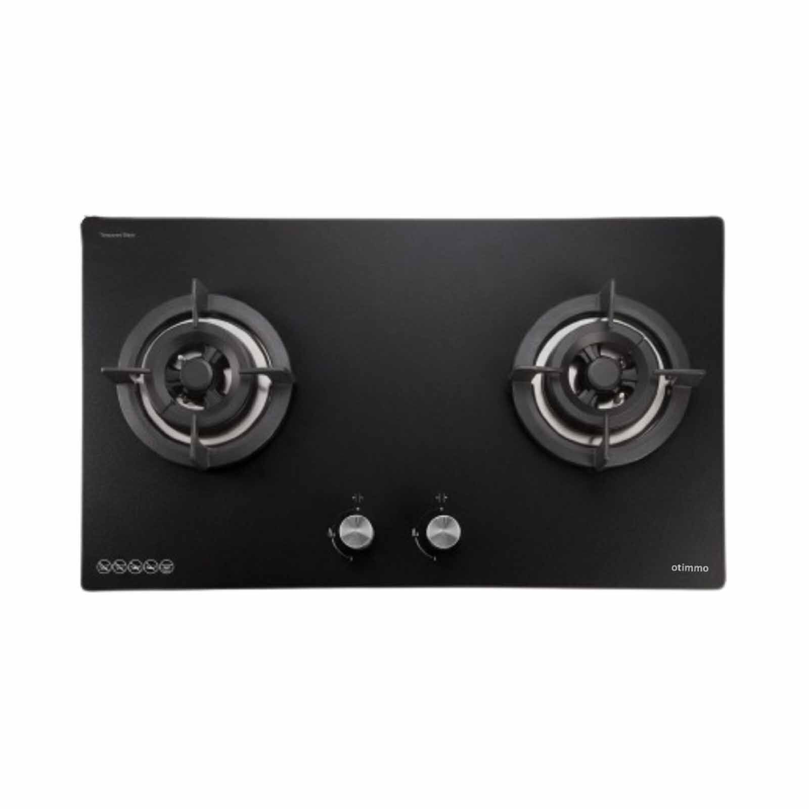 OTIMMO 2 Burner Gas Hob - Black (80cm) (exclude Installation) EBH6281STG MATTE.G-image 1
