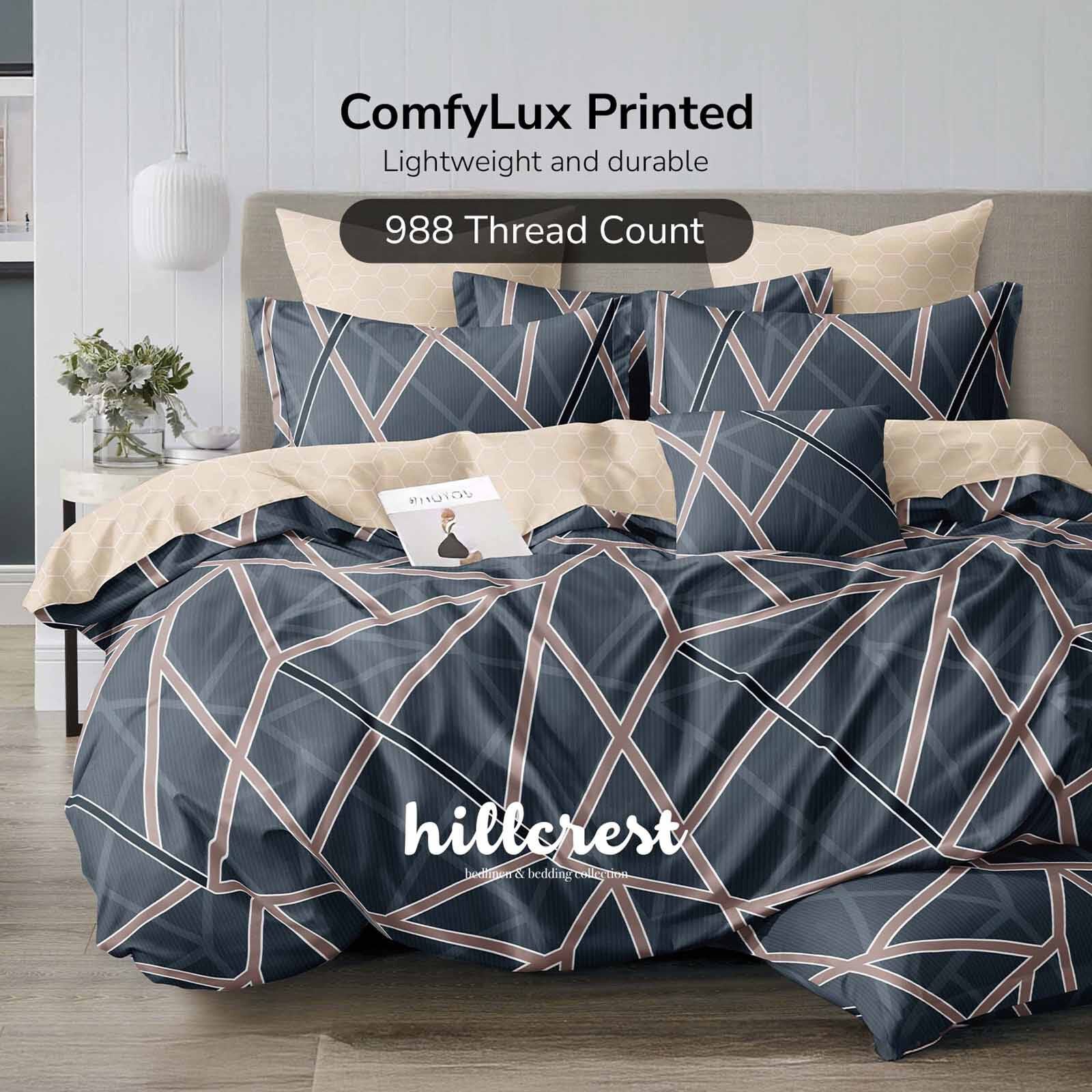 HILLCREST Hillcrest I 988tc Comfylux I Printed I Single Fitted Sheet Set I Slumber ( Oe ) 6830 I S I FS I SLUMBER