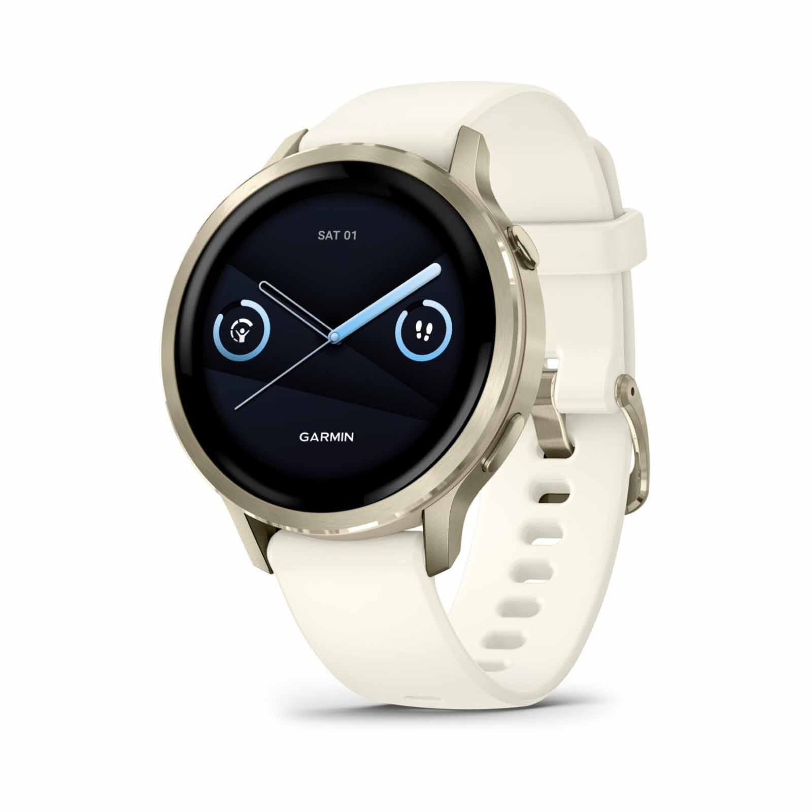 GARMIN Venu 4 - 41mm Lunar Gold With Bone Silicone Band GM-010-03013-40-image 5