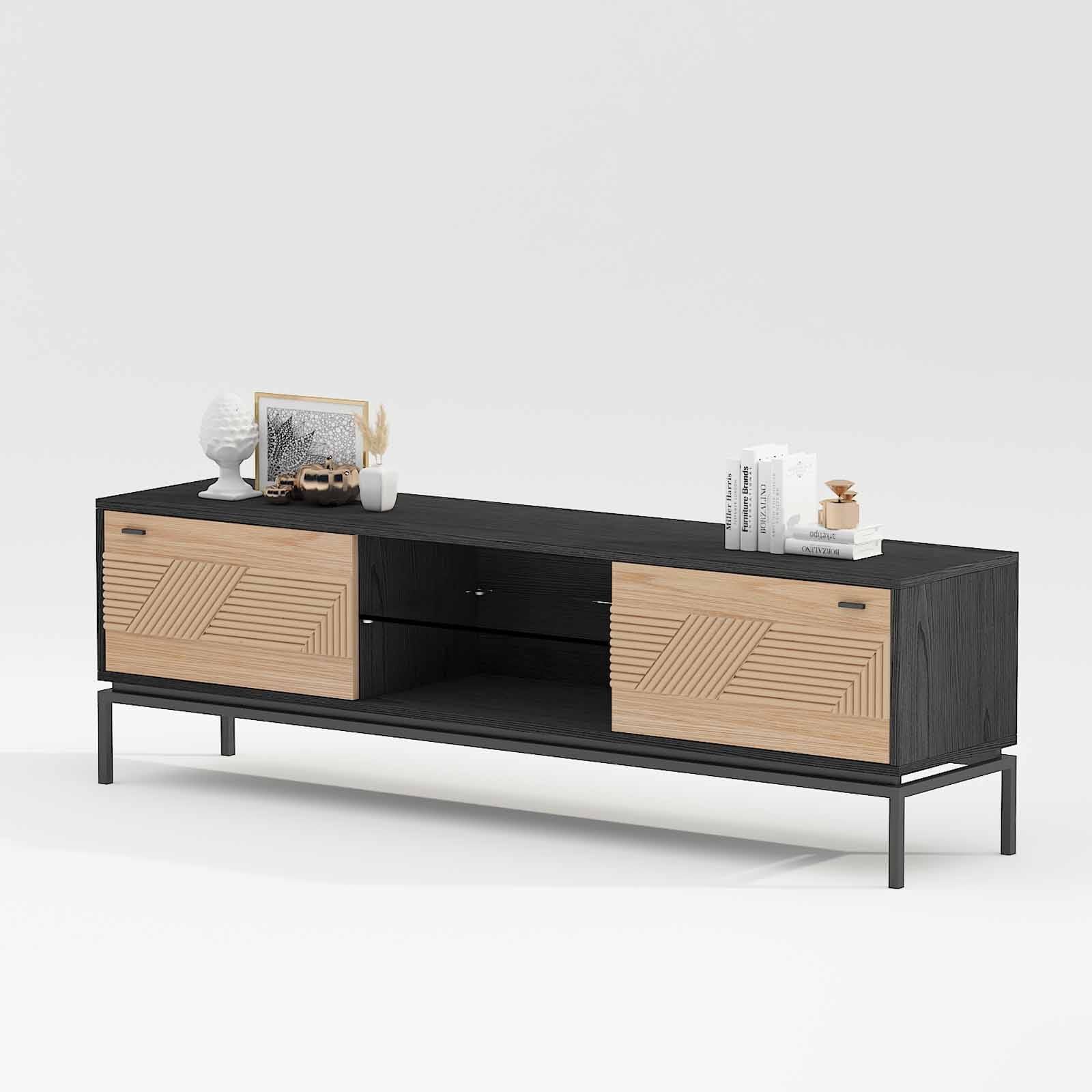 MUZE Tv Console - Natural+black DOMI-image 2