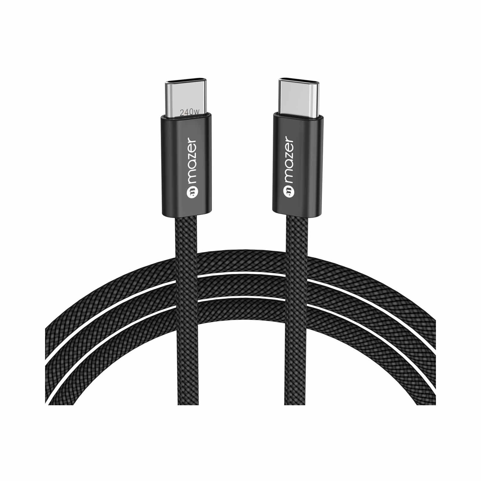 MAZER Infinitelink Flex2 240w/1m Usb-c Braided Cable-black M-FLEX2-C1M-BK-image 1