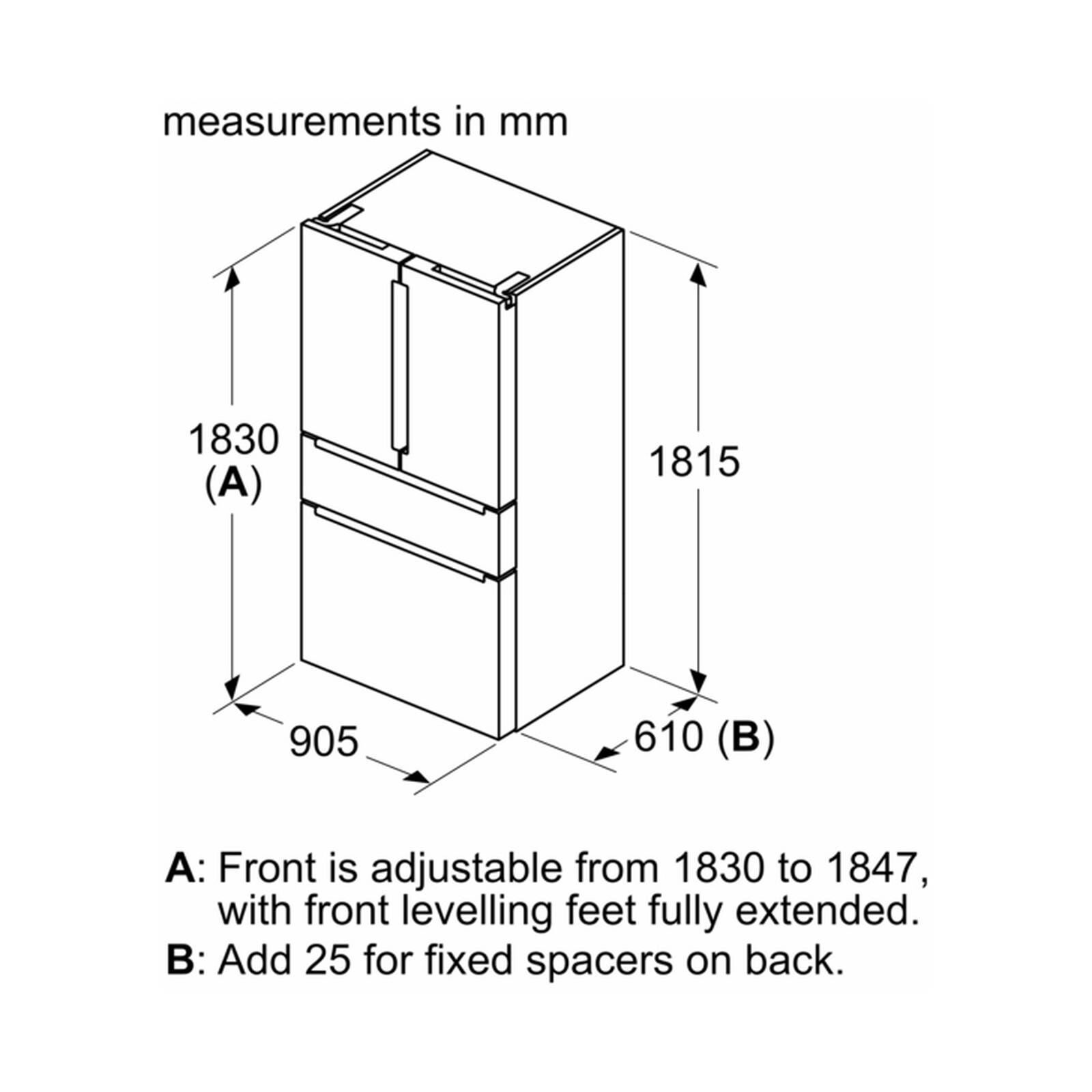 BOSCH 4 Dr Fridge (502l) KFN96PX91I-image 8