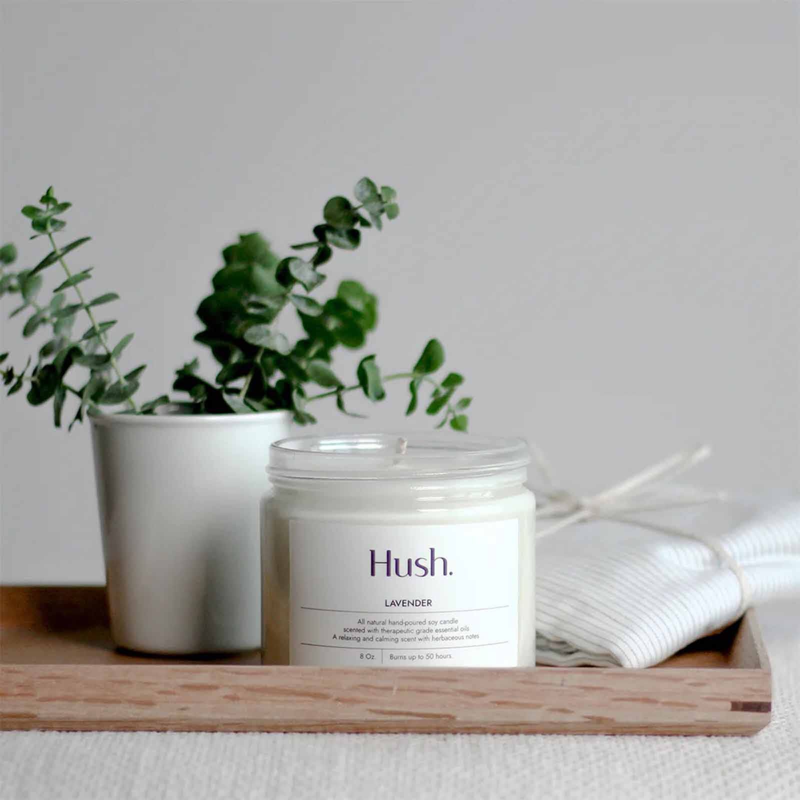 HUSH CANDL Candle - 8oz LAVENDER-image 2