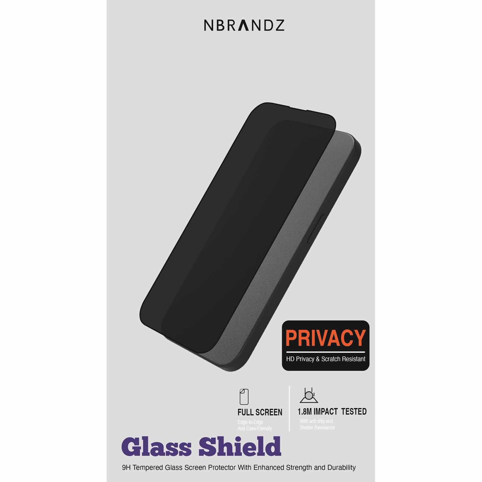N.BRANDZ Full Cover Privacy Gls Protector For Iphone 17pro N-TG-IP17PRY63-image 2