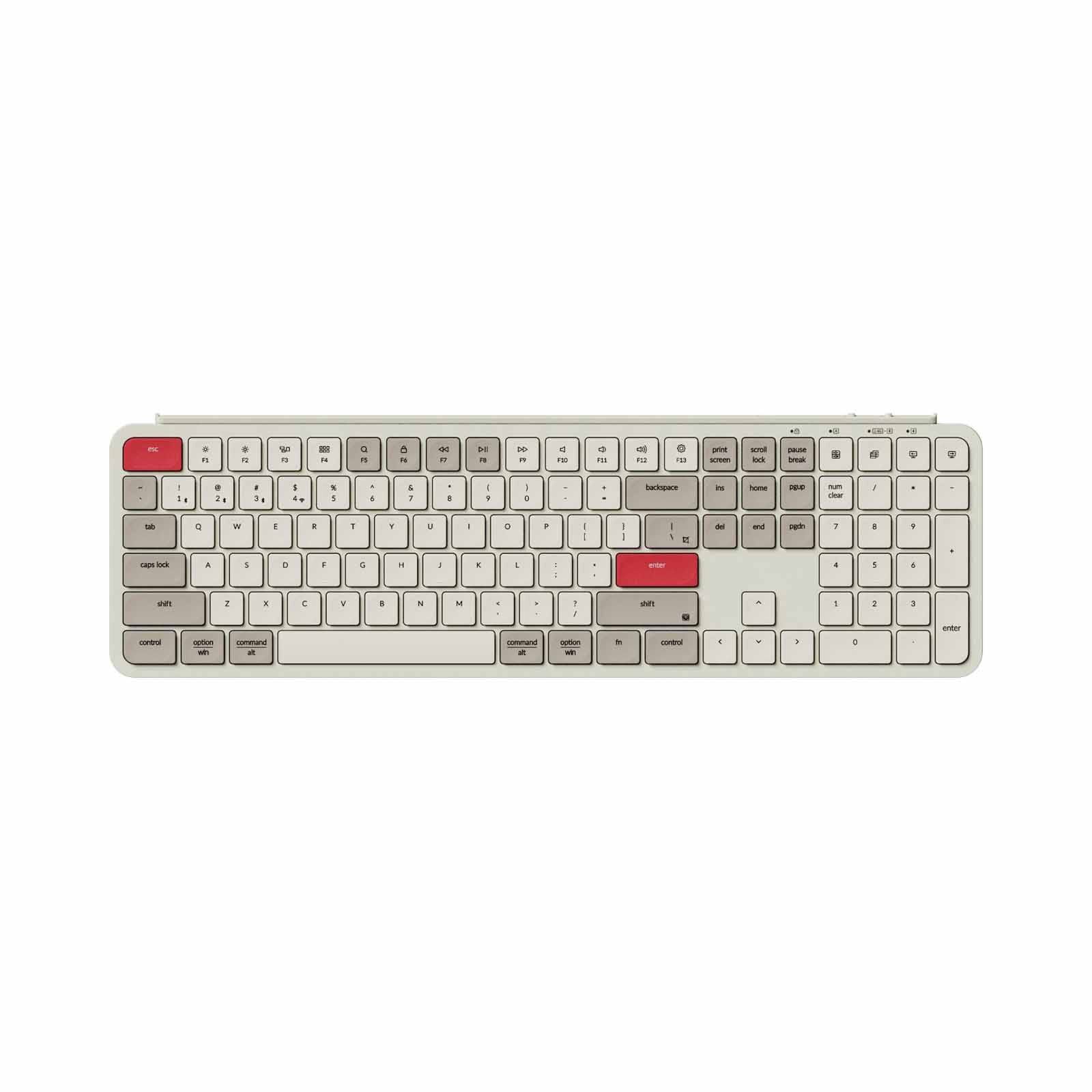 KEYCHRON B6 Pro, 109 Key, Retro Red, Ultra-slim Wireless Keyboard KYCN-B6P-K13