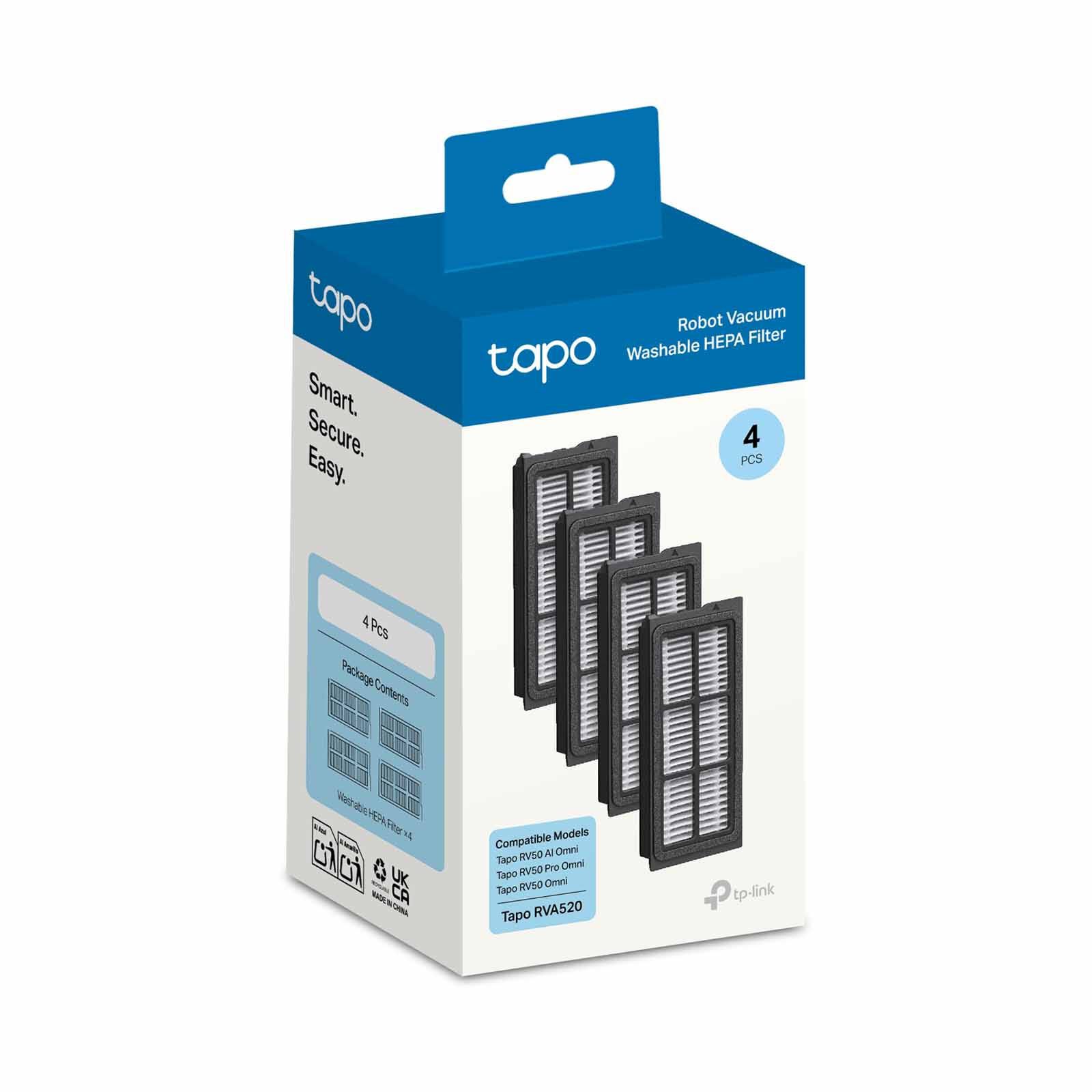 TP LINK Tapo Robot Vacuum Washable Hepa Filter - For Rv50 Pro Omni TAPO RVA520-image 2