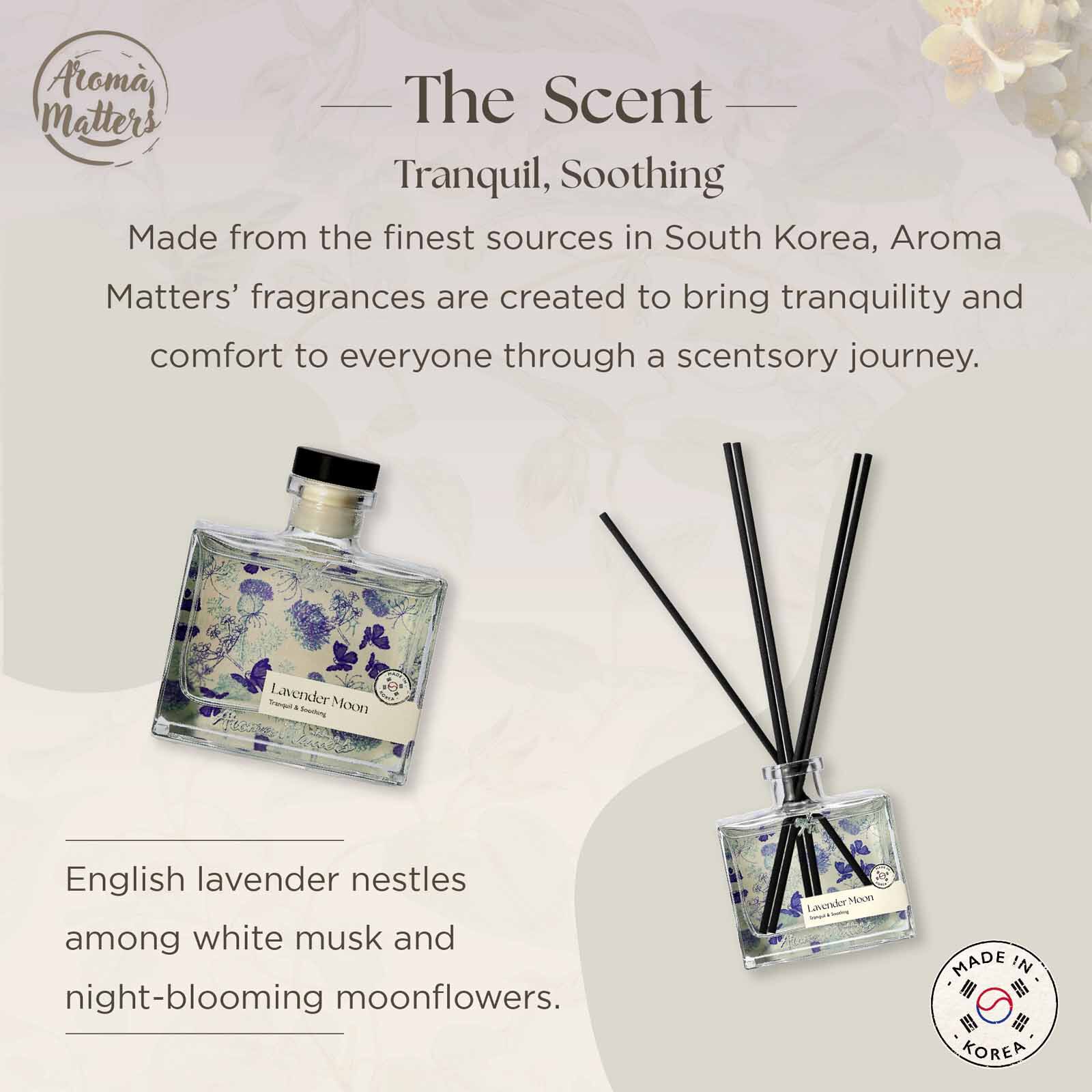 AROMA MATT Lavender Moon Reed Diffuser 4.05 Fl.oz (120ml) BOTTLE120-LAVENDER MOON-image 3