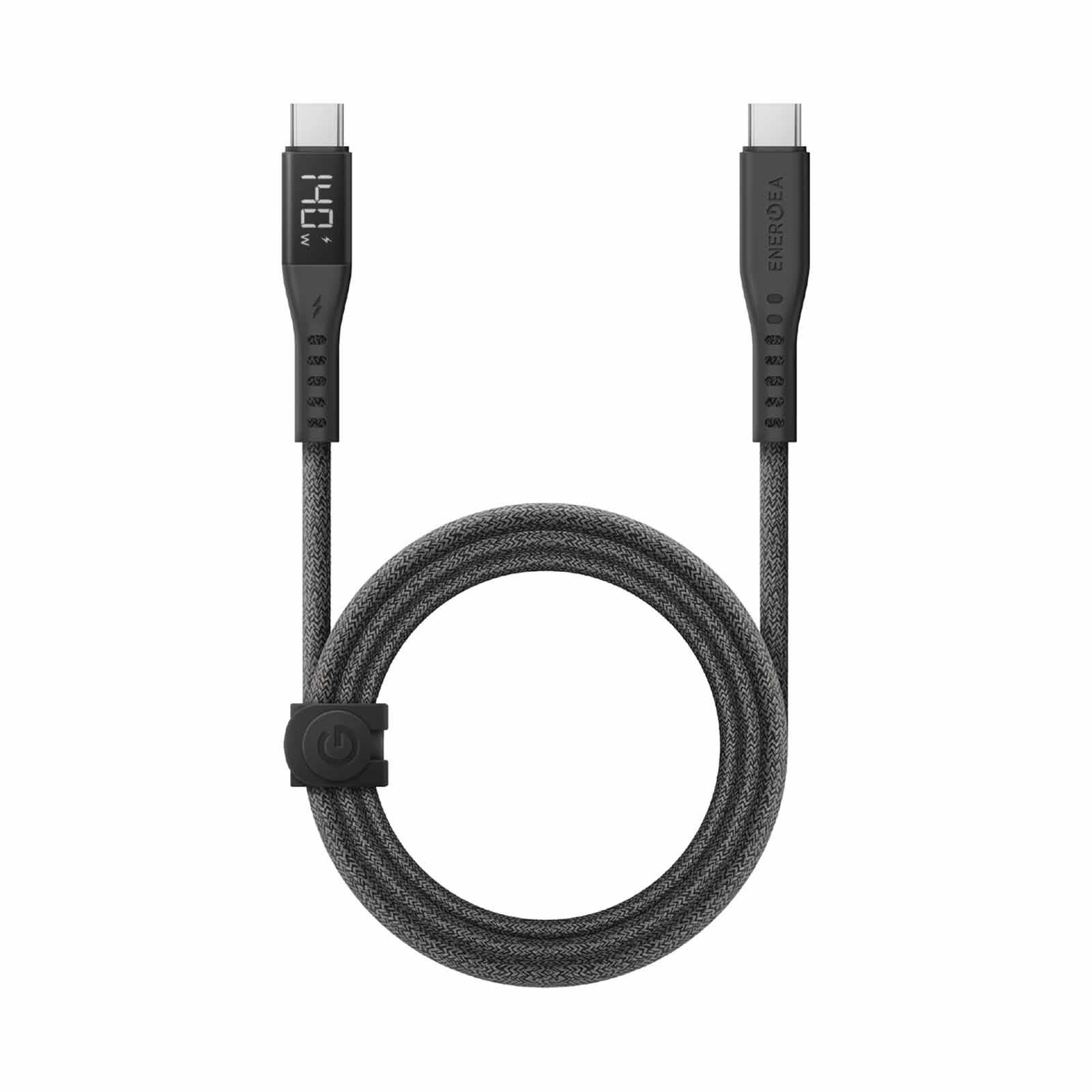 ENERGEA Flow C-c Display Cable 480mbps, 240w With Mct 1.5m -black CBL-DFLCC-BLK150M-image 1