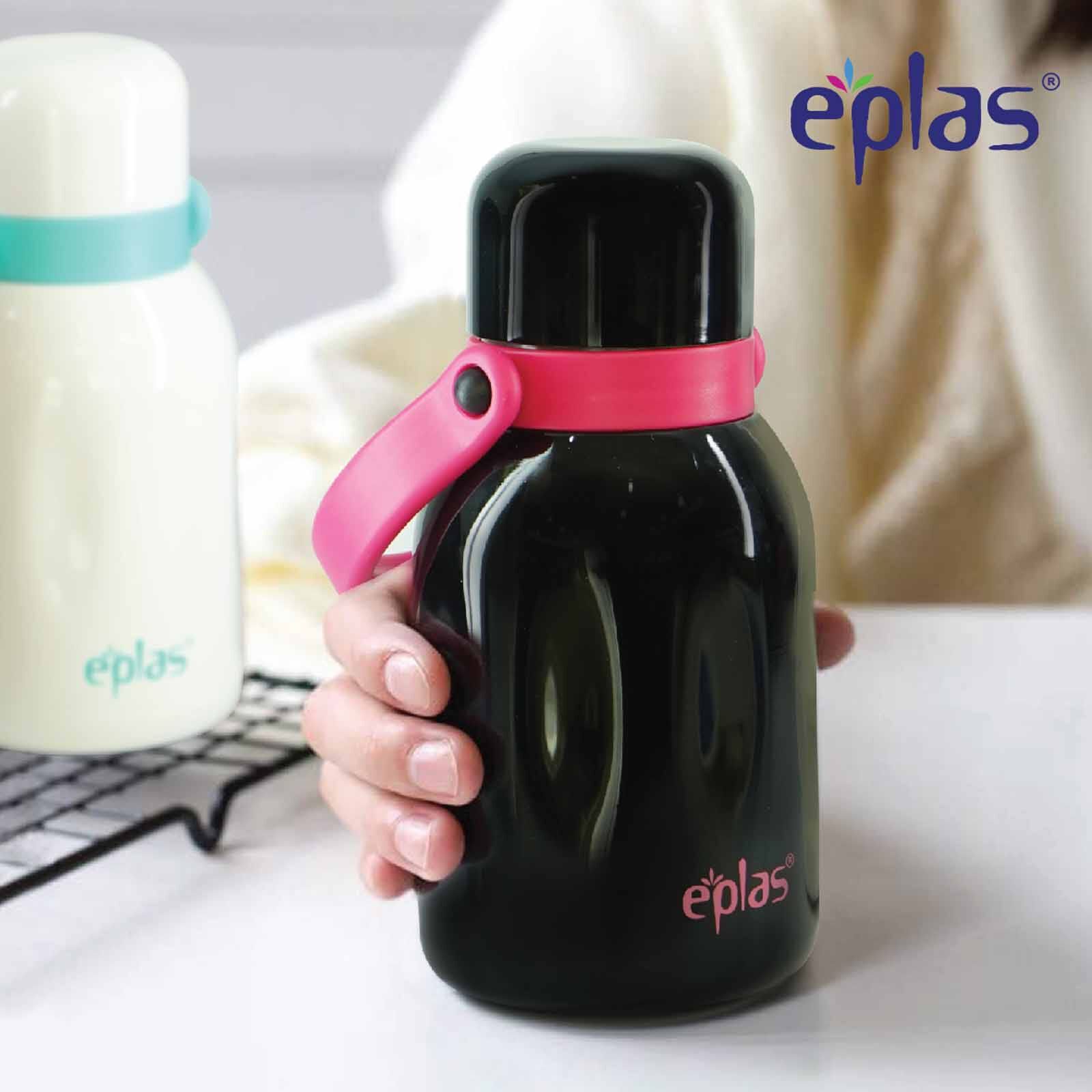 EPLAS 316 Double-walled Stainless Steel One Touch Thermal Bottle With Handle (700ml) - Black/pink EVB-700-image 7