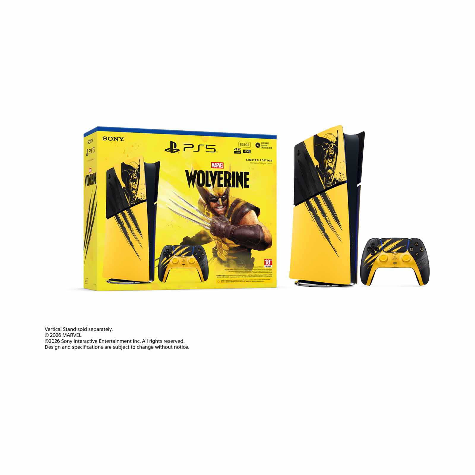SONY Playstation 5 Digital Edition &ndash; Marvels Wolverine Battle Yellow Limited Edition Bundle ASIA-00503-image 4