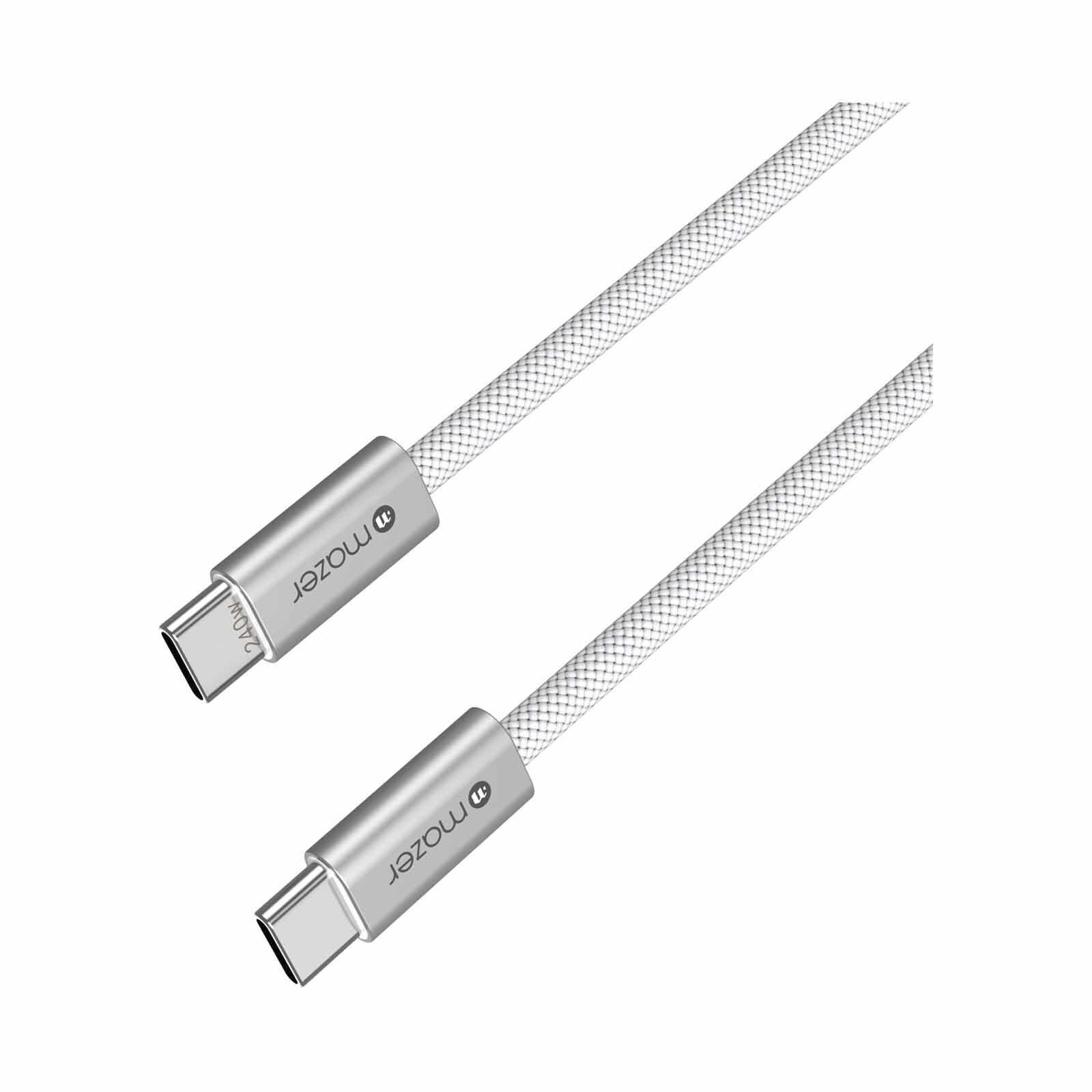 MAZER Infinitelink Flex2 240w/1m Usb-c Braided Cable-white M-FLEX2-C1M-WH-image 3