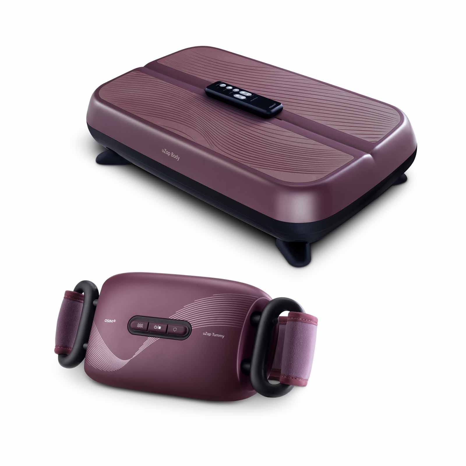 OSIM Tone Up Bundle - Uzap Body Vibration Exercise Board + Uzap Tummy Vibrating Abdominal Massager OS9220 + OS9230-image null