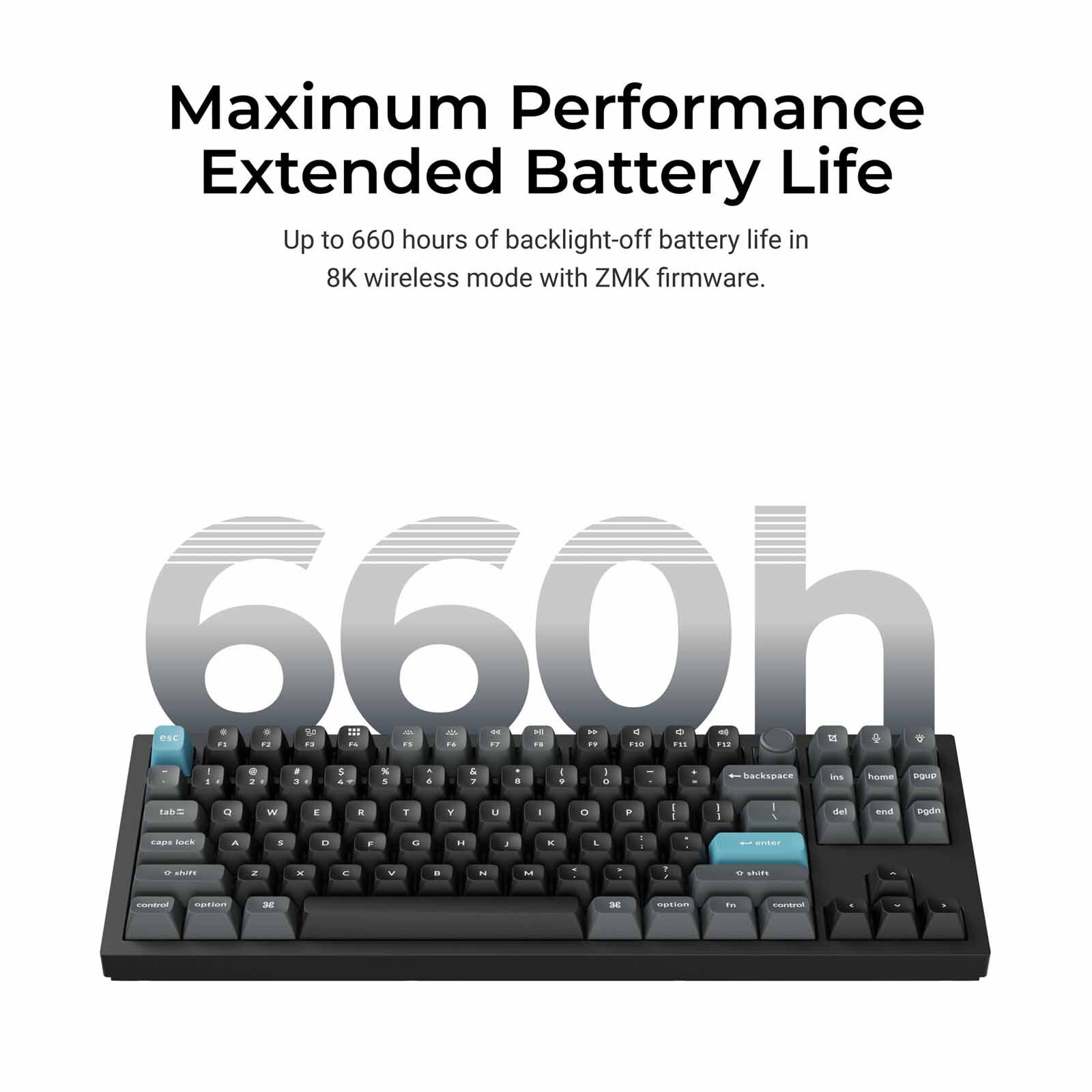 KEYCHRON Q3 Ultra 8k 80% 87 Key Black Knob Rgb Hot-swap Silk Pom Banana Switch KYCN-Q3U-M4-image 7