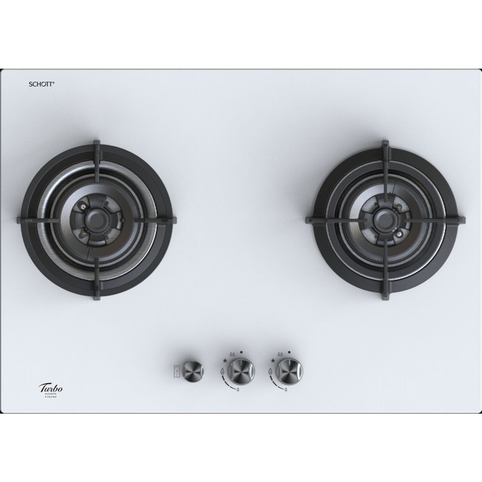 TURBO Built-in 2 Burners Glass Hob (70cm) (exclude Installation) T702GV-OW-image null