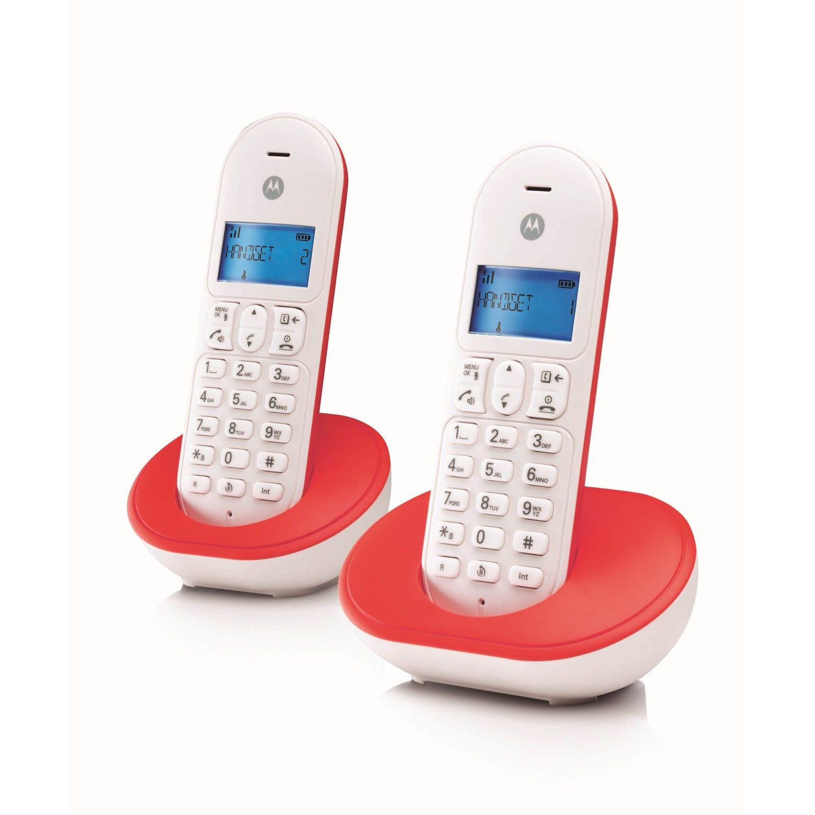 MOTOROLA Twin Dect Phone Black Or Cherry White T102