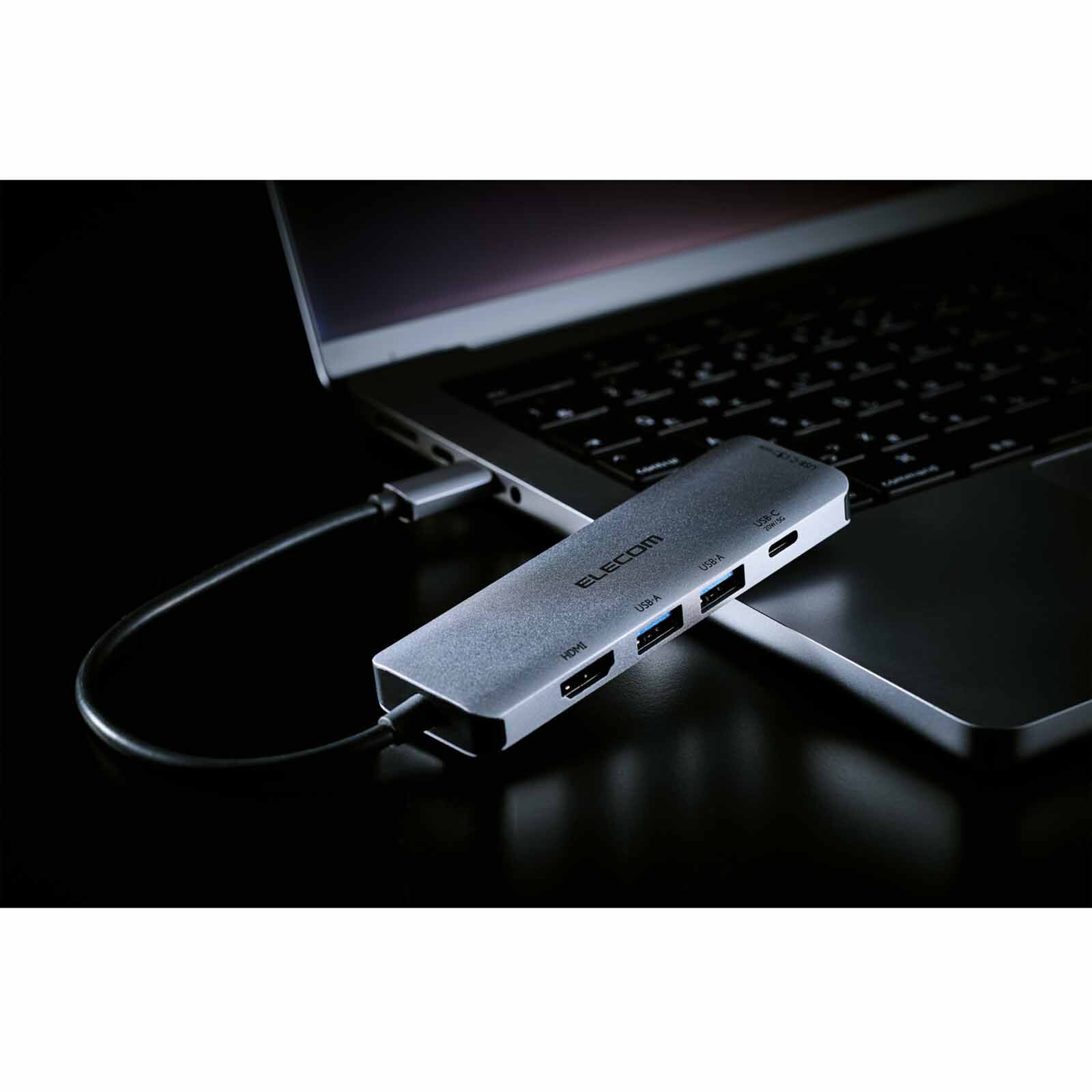 ELECOM Usb Type-c 5-in-1 Pd100w Docking Station (hdmi/usb-c/usb-a) DST-051BPSV-image 4