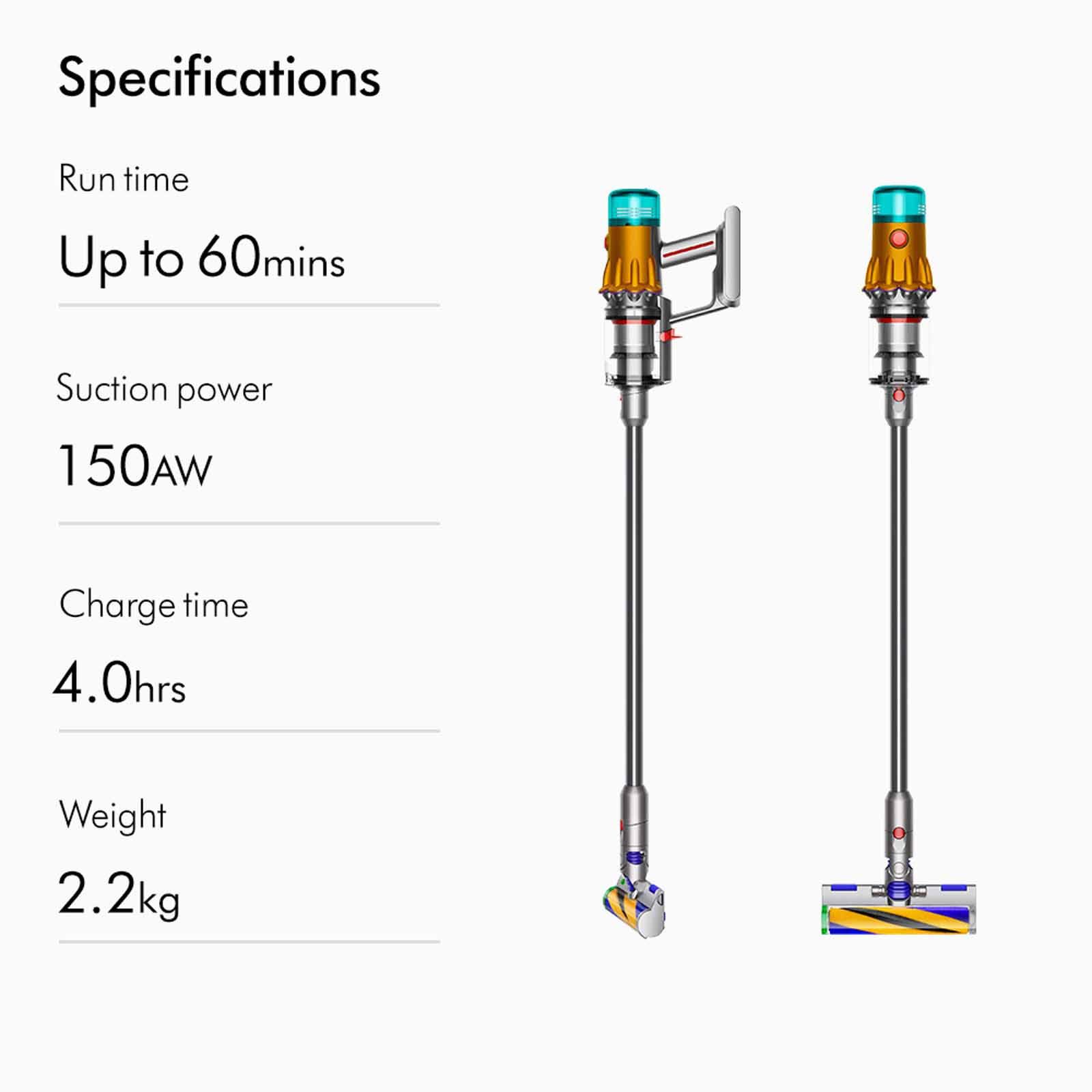 DYSON Handstick Cordless Vacuum Cleaner (496358-01) SV46 V12 DTSLIM ABS HEPA YEIR-image 3