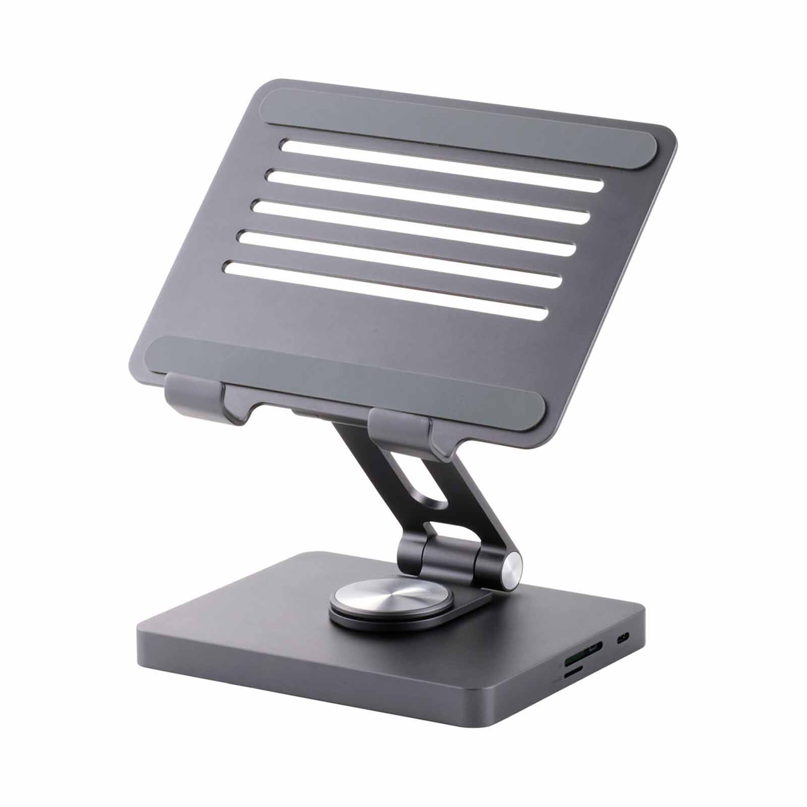 ELECOM 6-in-1 Pd100w Docking Station With Tablet Stand DST-T060BPGY-image 1