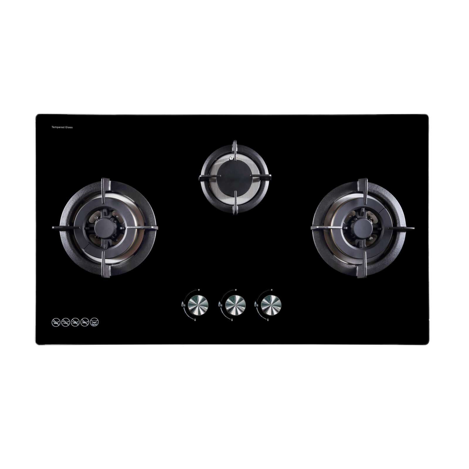 ARISTON 3 Gas Burner Glass Hob (86cm) (exclude Installation) TH 931 D2/A B/LPG-image 1