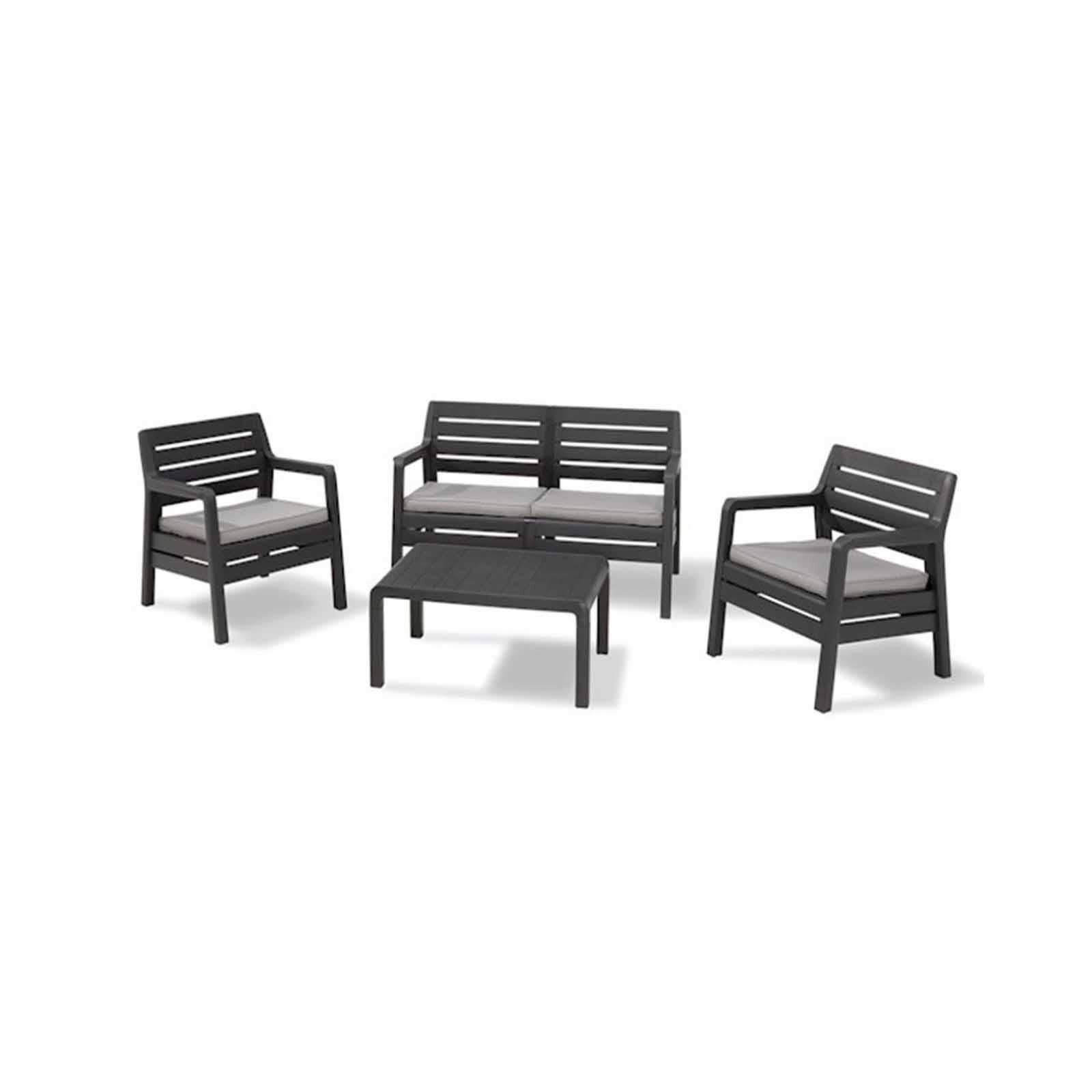 ALLIBERT Delano Lounge Set Graphite + Cush D-AB-39-1538