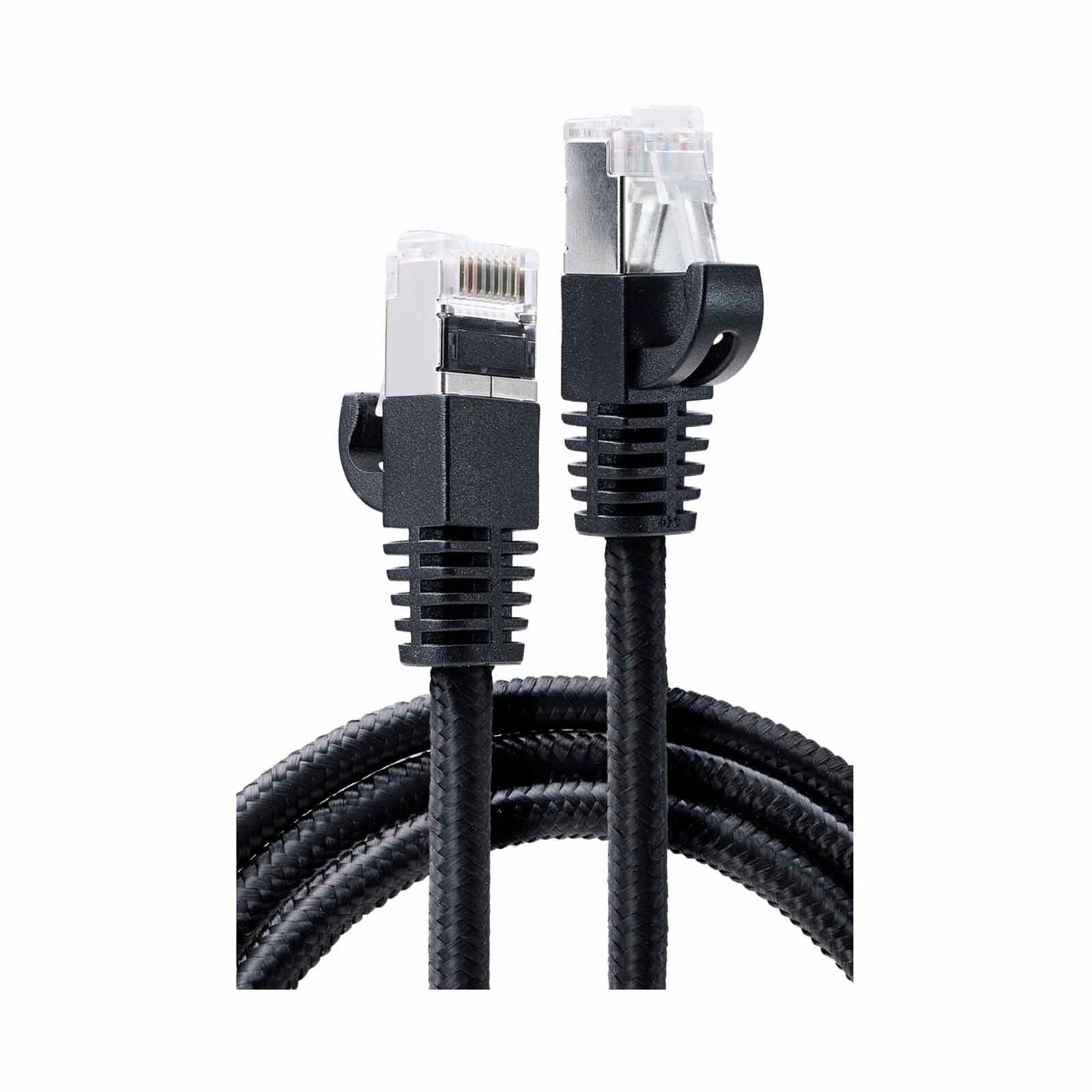 ELECOM Cat 8 Lan Cable Mesh 5m - Black LD-OCM/BK50-image 1