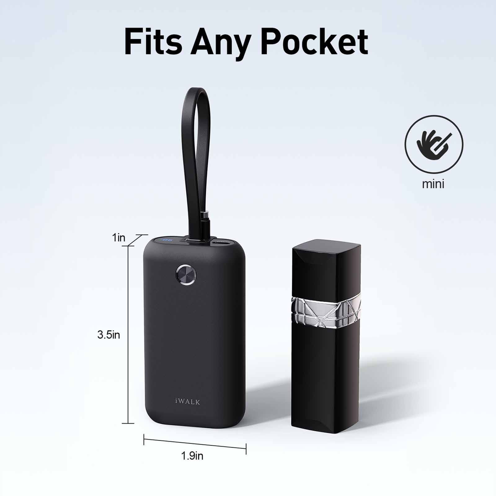 IWALK Powermini Built-in Cable, 22.5w Usb-c Fast Charging Powerbank (10,000mah) Black UBP001-001A-image 15