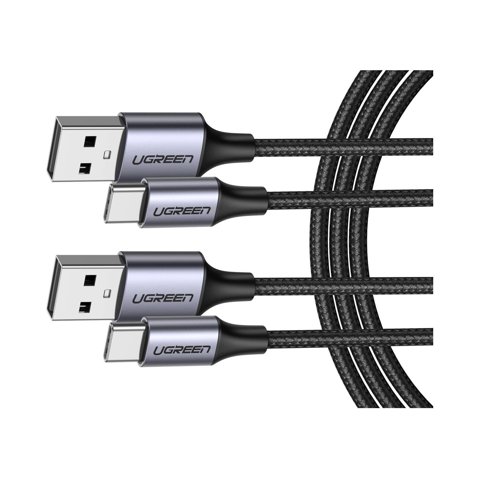 UGREEN Us288 Usb-c To Usb A 2.0 1m Black Male Cable (braided) 60126-image 4
