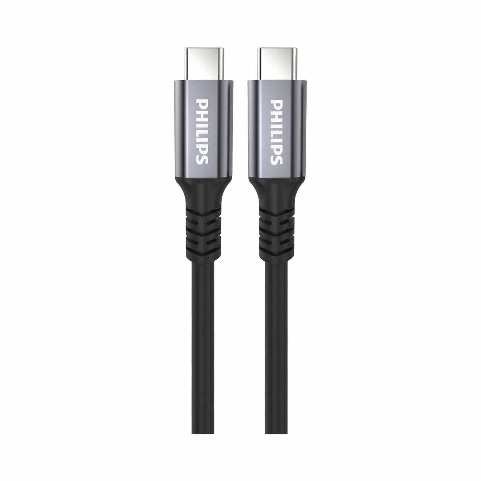 PHILIPS Usb C Thunderbolt 3 Cable 240w 2m Single 5k Or Dual 4k Uhd Display 40gbps Transfer Speed SWV6702/00-image 1