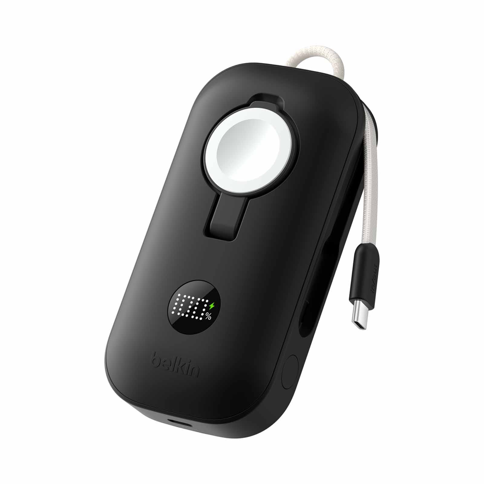 BELKIN 10k Power Bank W/cbl & Watch Chrgr Black BPD012FQBK-image 1
