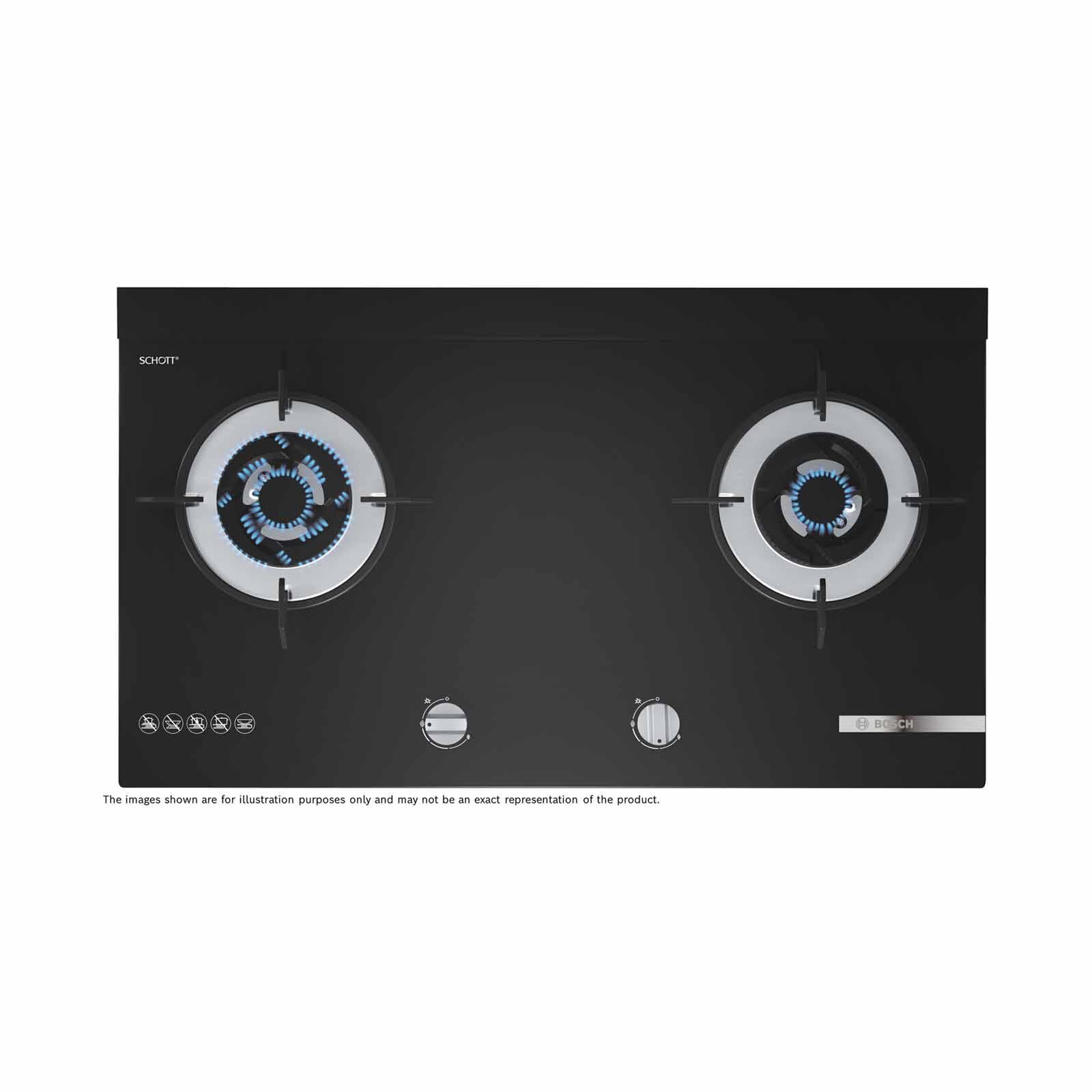 BOSCH 2 Burner Temperglass Gas Hob 78cm Tg (exclude Installation) PMD82D31AF-image null