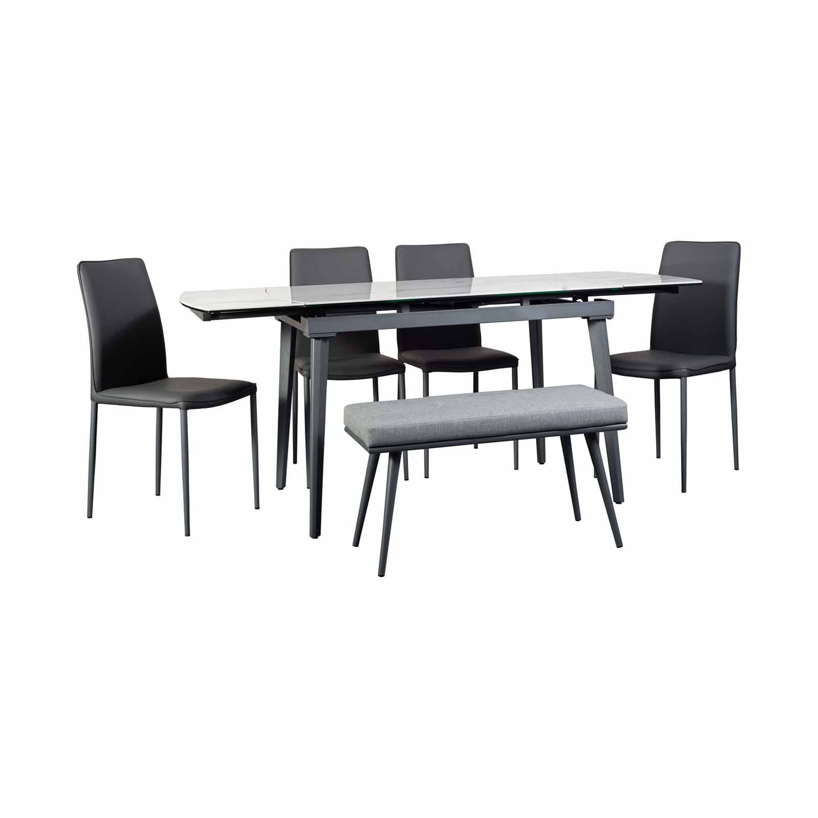 6 Piece Extendable Dining Set KLOSE-image 2
